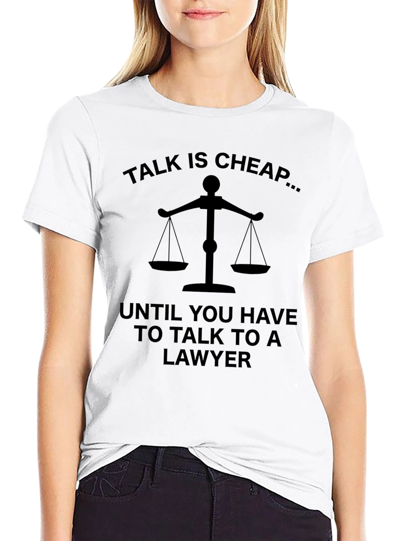 Talk Is Cheap Lawyer T-Shirt - Unisex Black Tee
