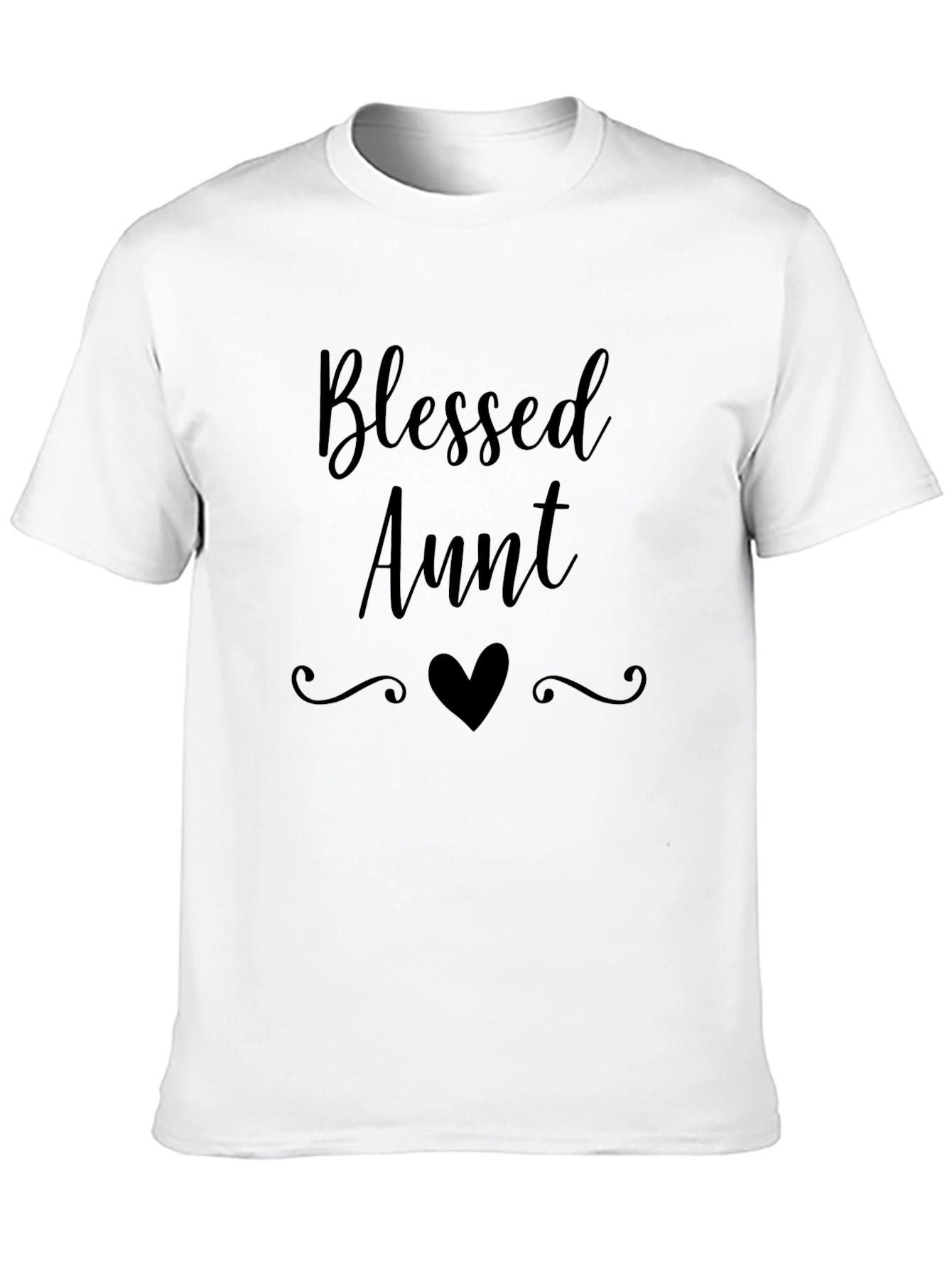 Blessed Aunt T-Shirt - Black Crew Neck