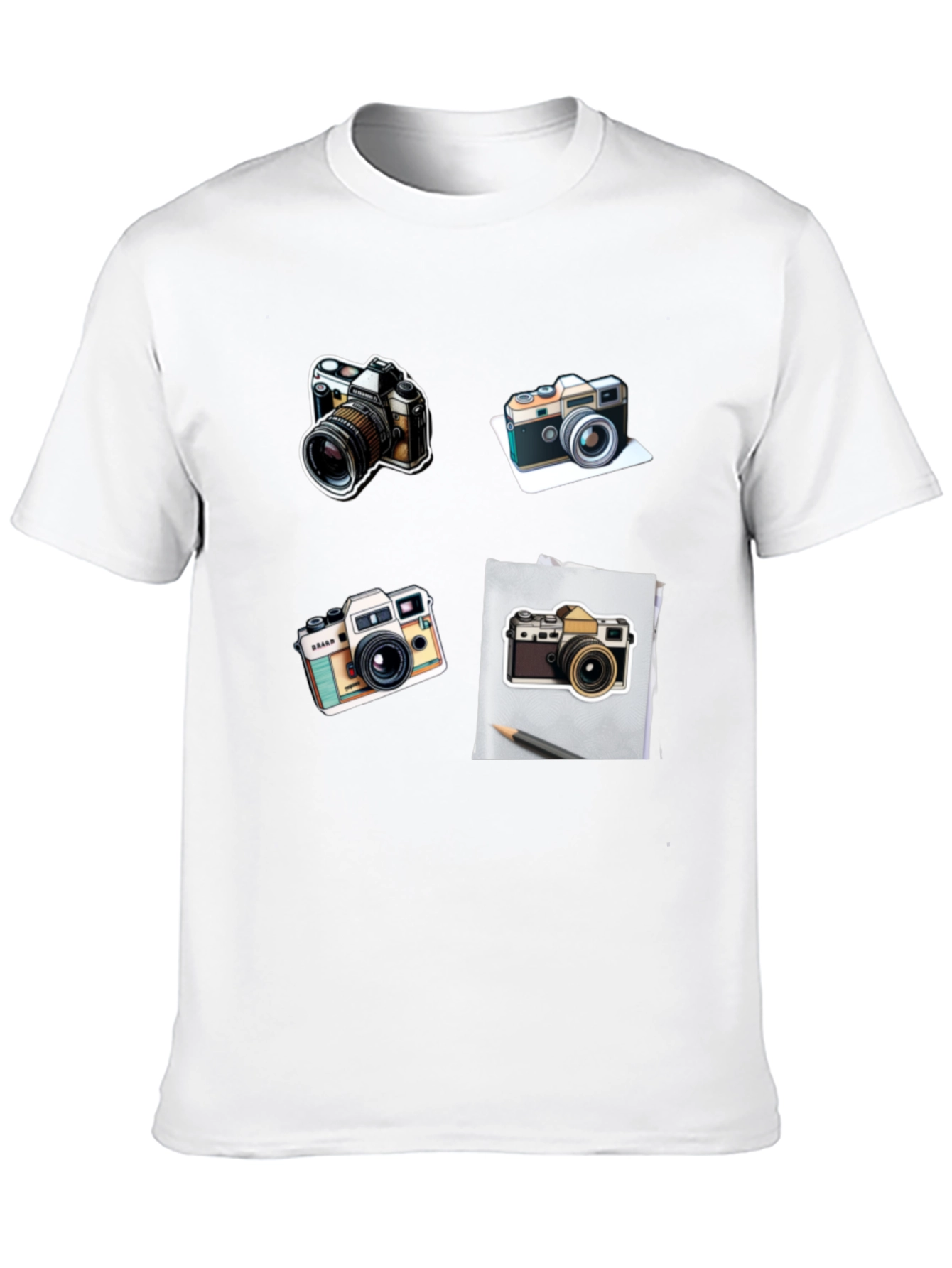 Camera Print Black T-Shirt