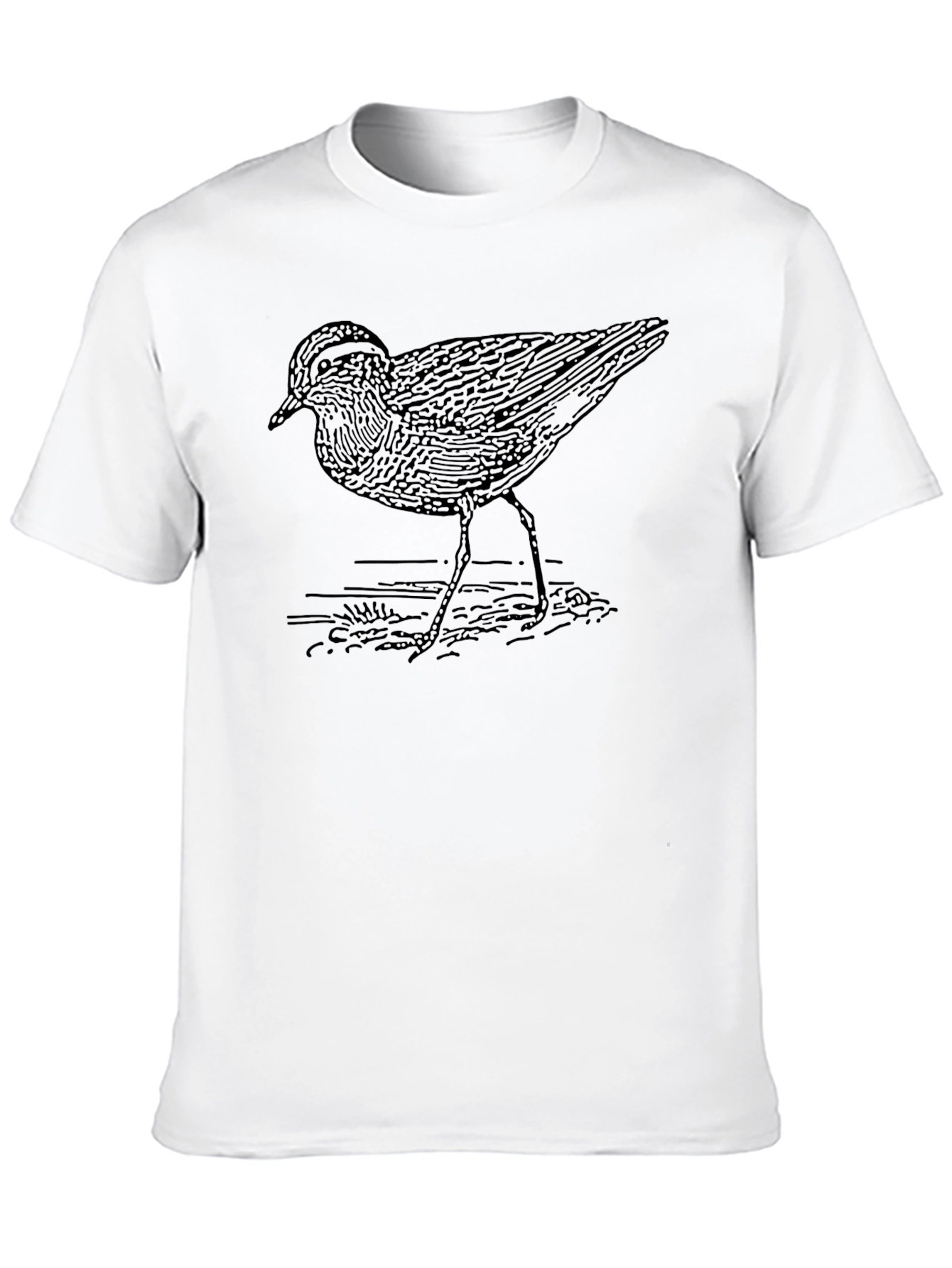Bird Graphic Tee - Unisex Black Cotton T-Shirt
