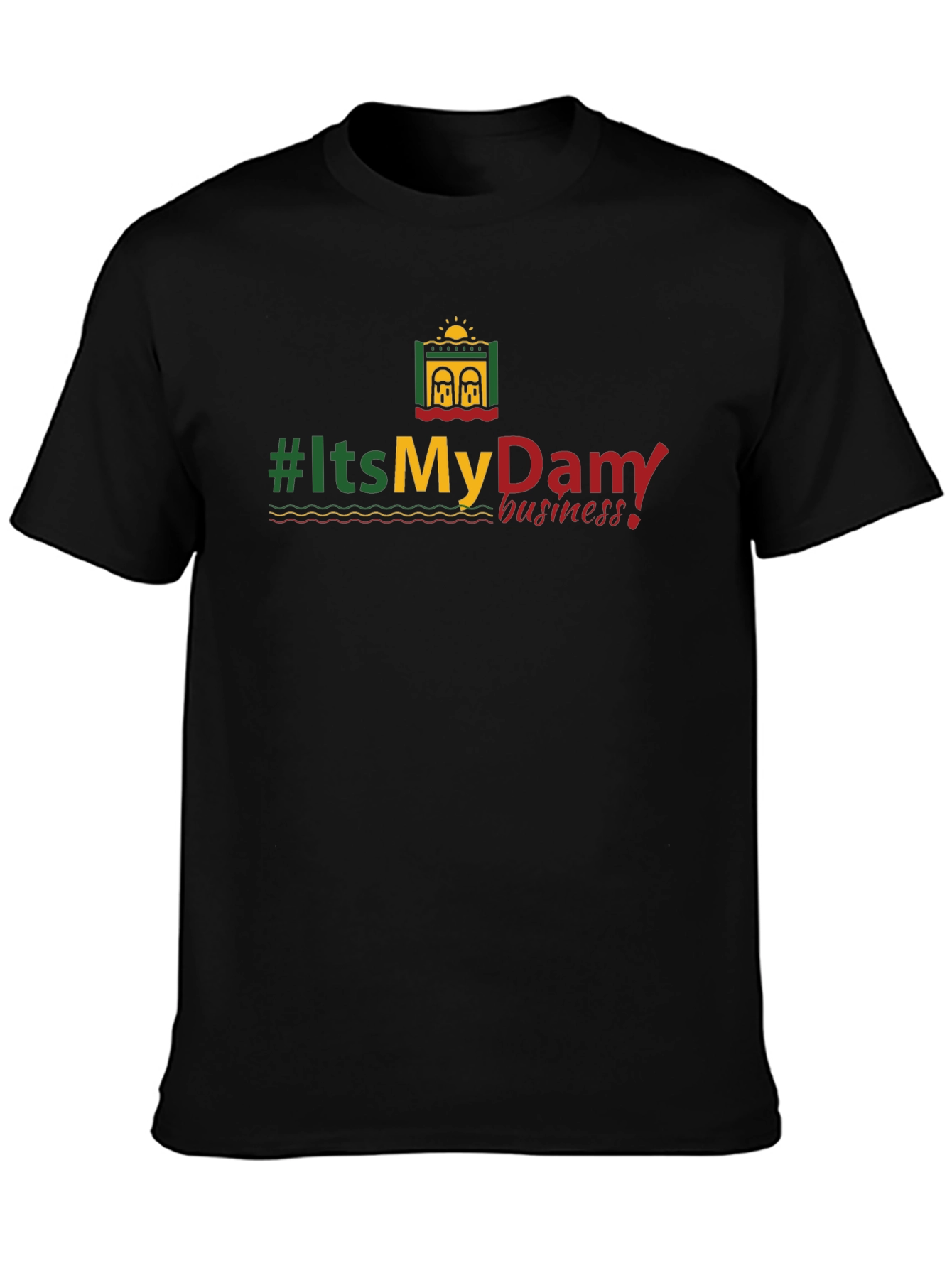 #ItsMyDam T-Shirt - Black Cotton Tee