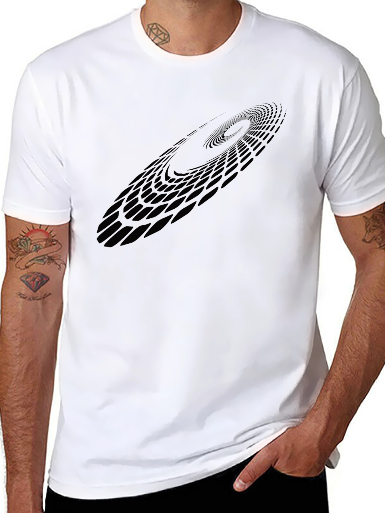 Abstract Black Hole Graphic T-Shirt