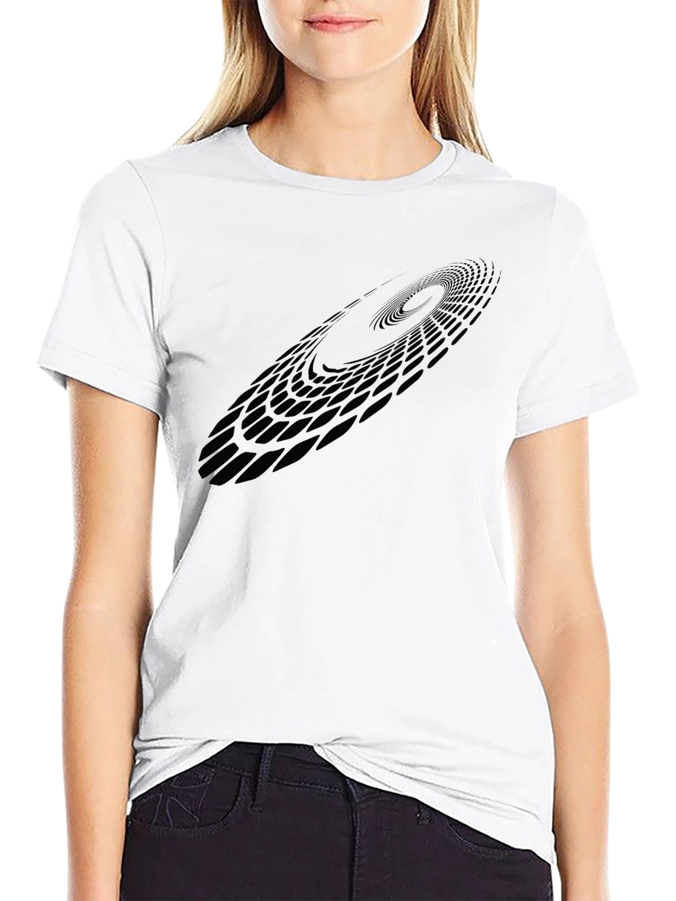 Abstract Black Hole Graphic T-Shirt