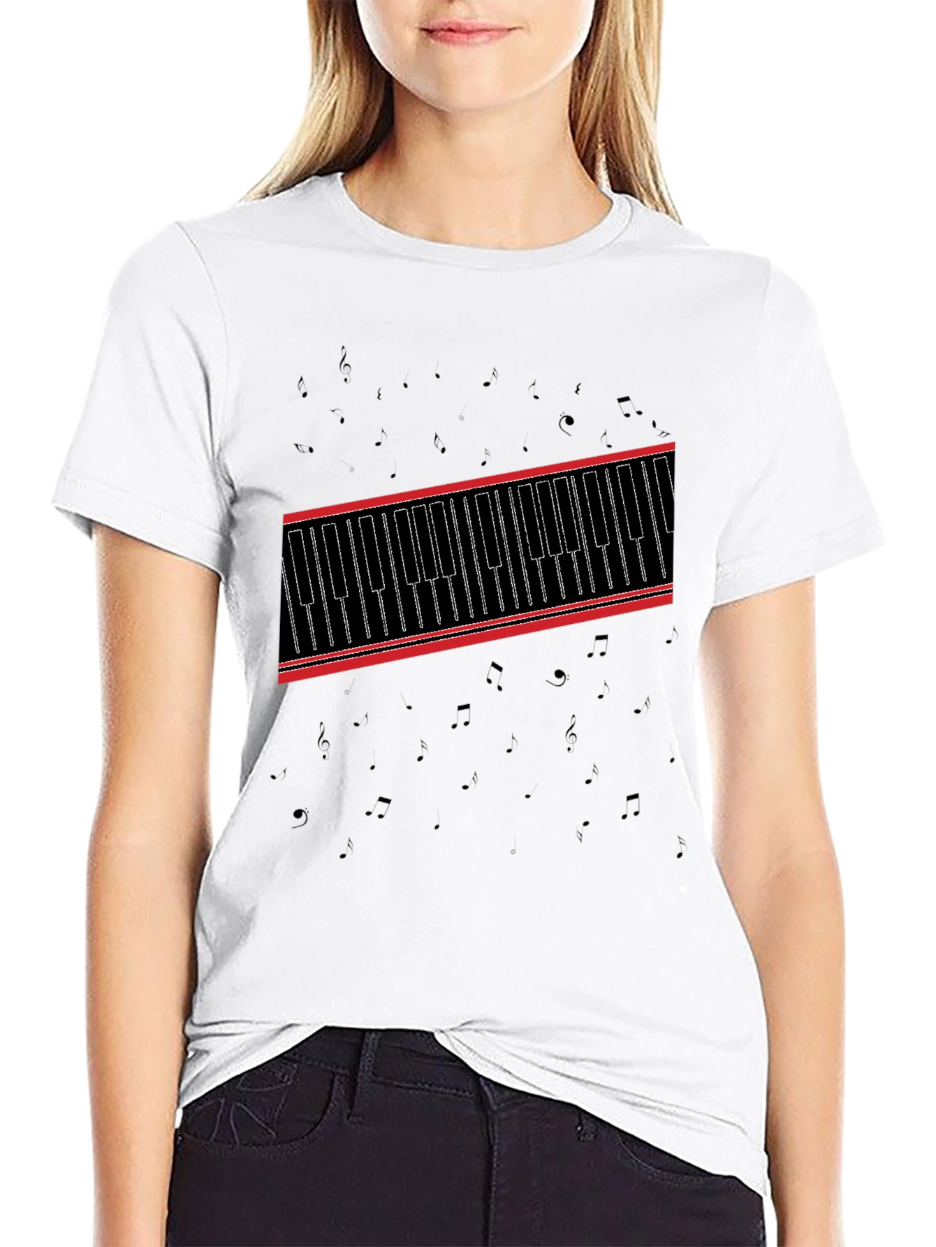 Piano Keys Graphic Tee - Music Lovers T-Shirt