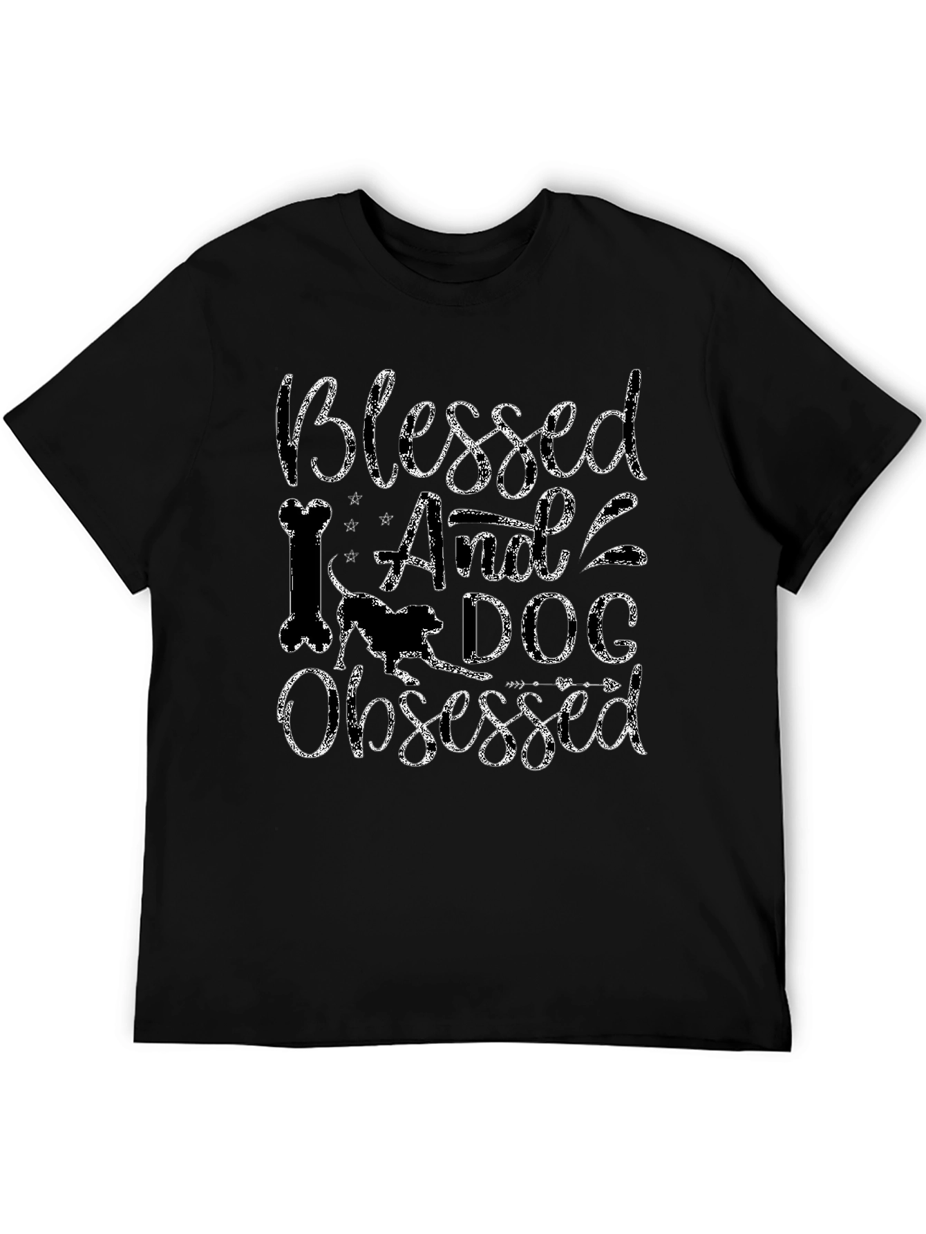 Blessed And Dog Obsessed Black T-Shirt