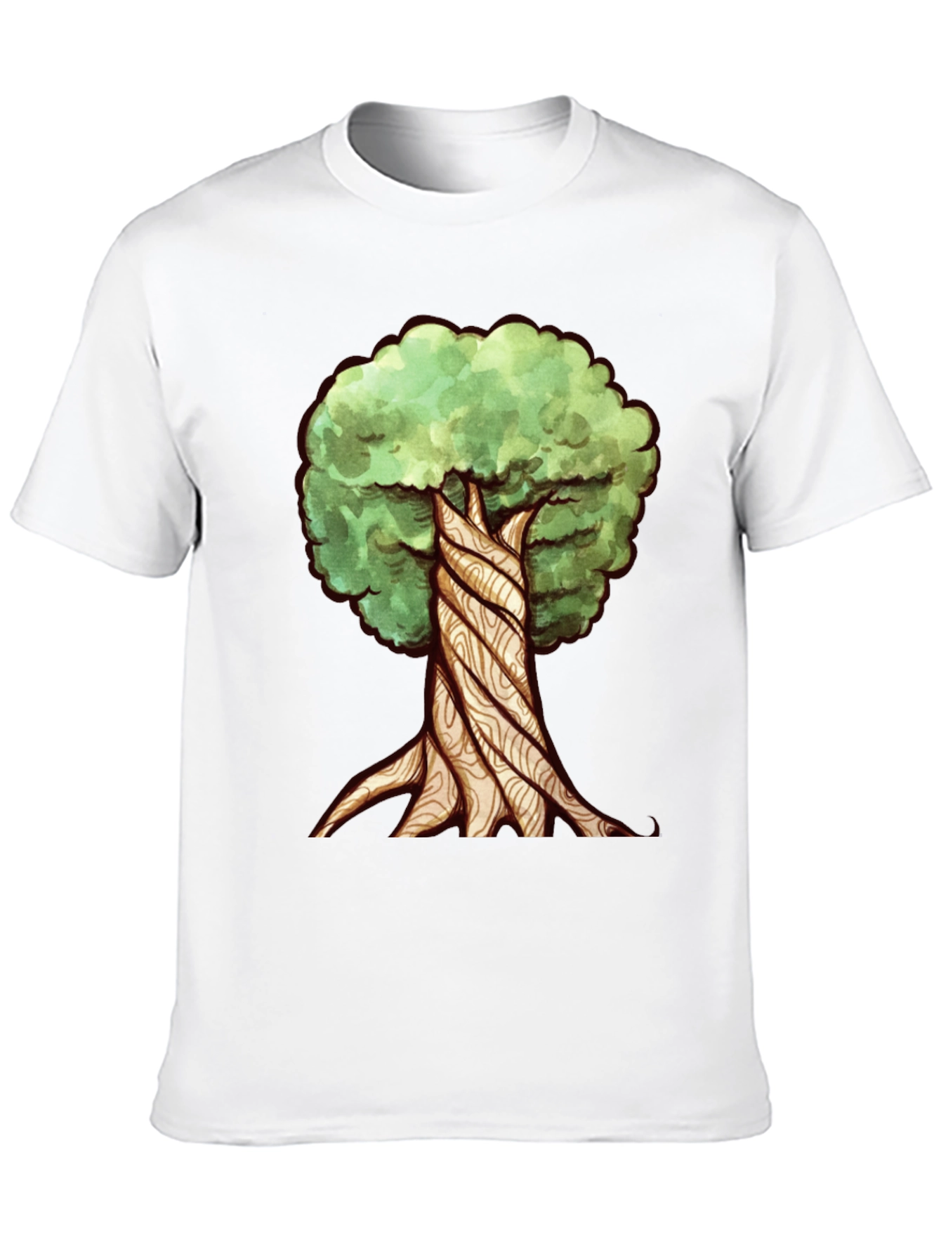 Twisted Tree Graphic Tee - Nature Inspired Design