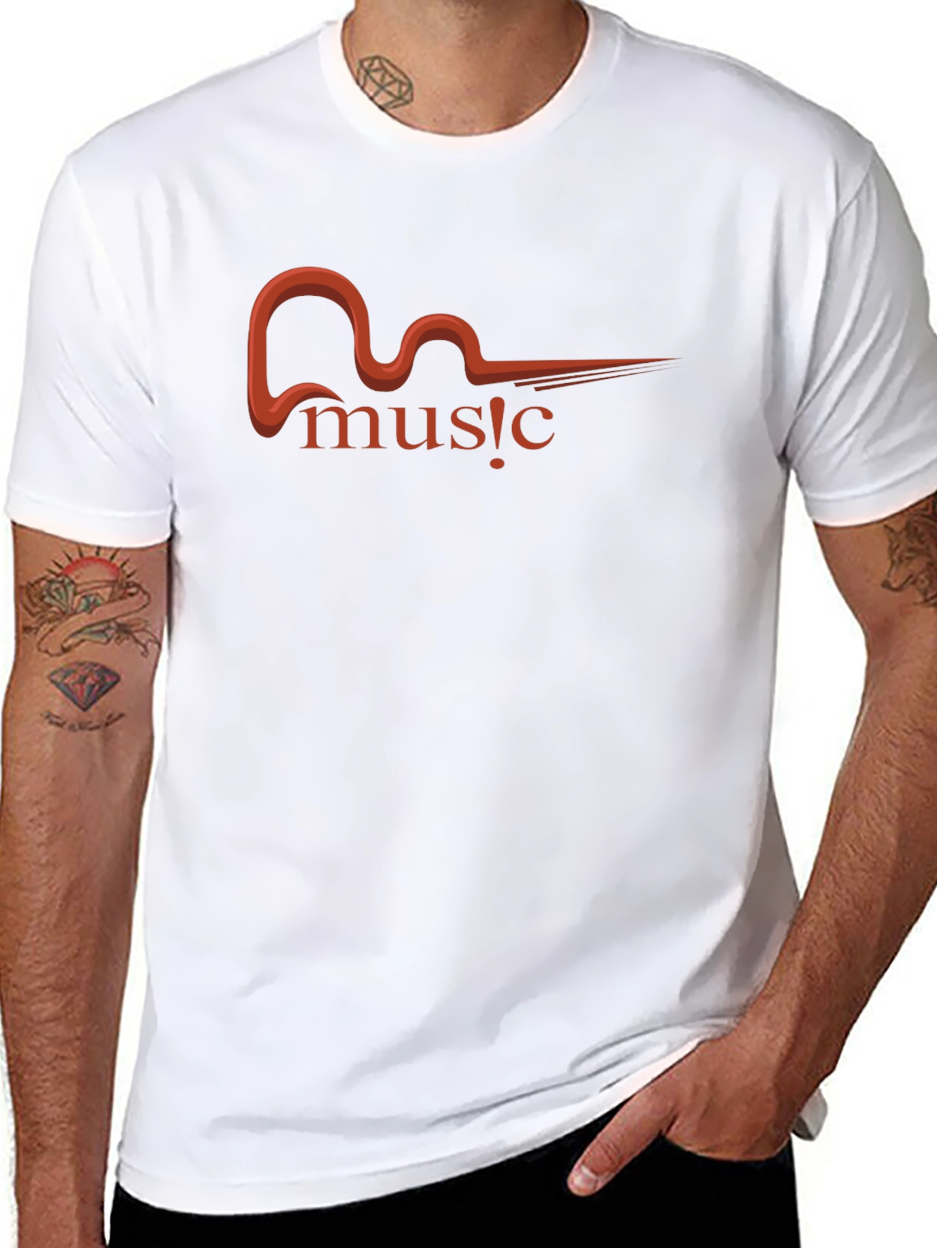 Music Graphic T-Shirt - Black Tee