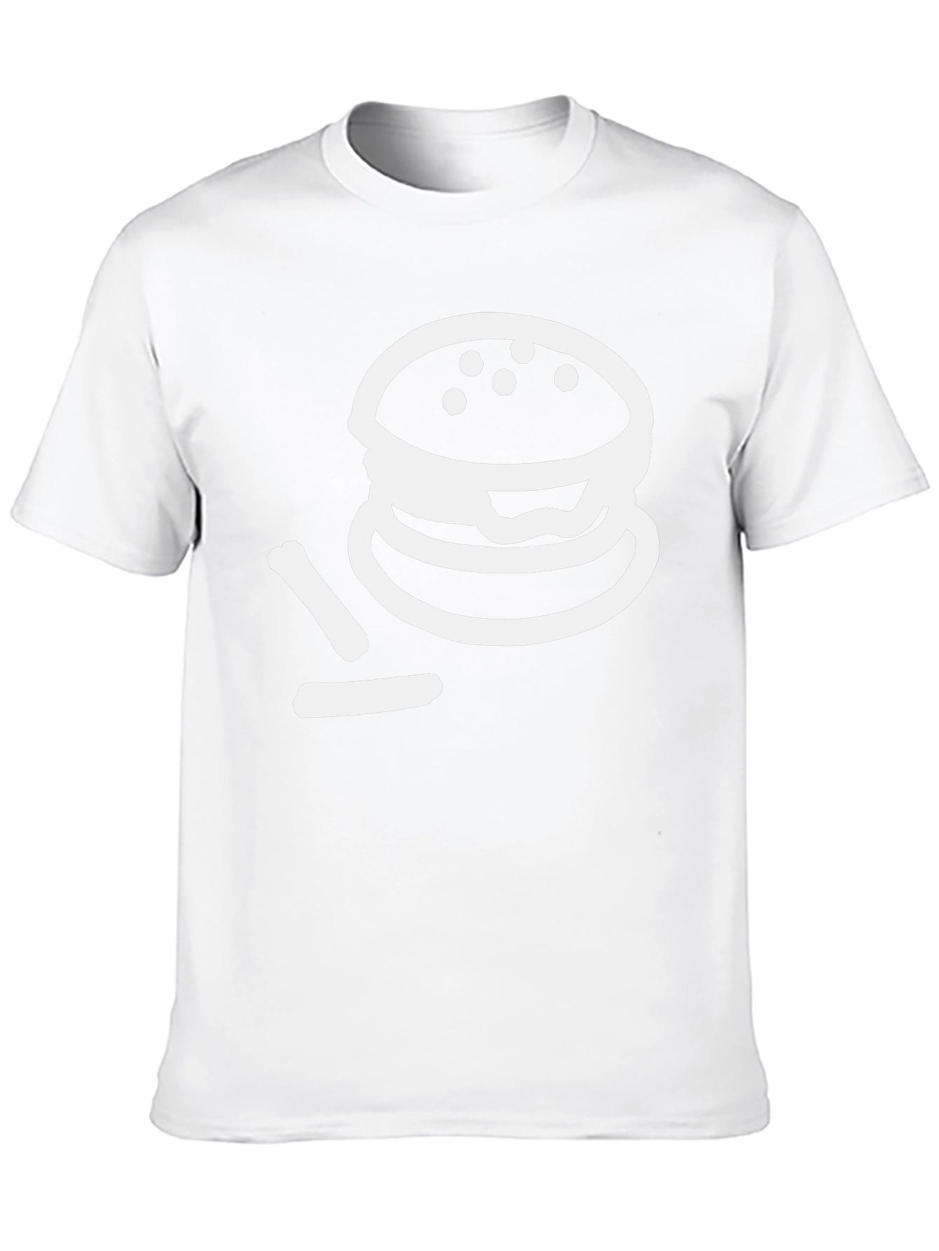 Burger Graphic T-Shirt - Black Crew Neck Tee