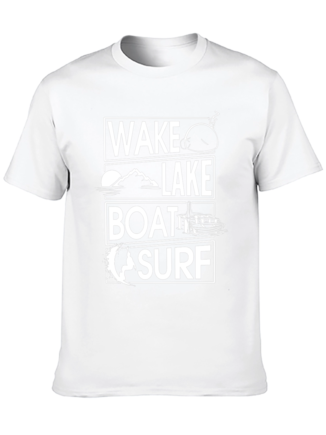 Wake Lake Boat Surf Tee - Adventure T-Shirt