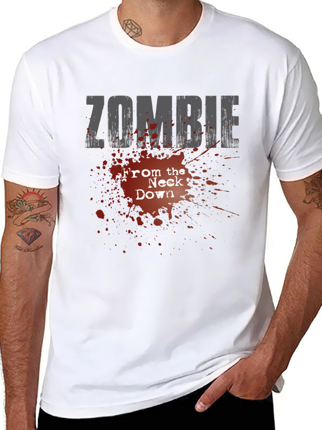 Zombie From the Neck Down Graphic Tee - Black