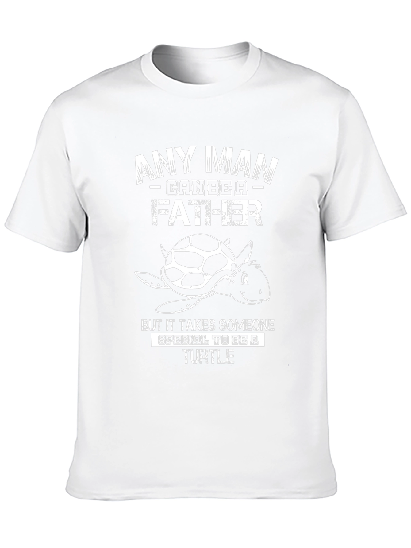 Any Man Can Be a Father Turtle Black T-Shirt