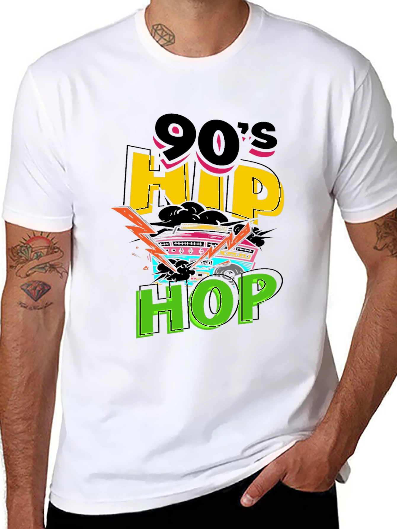 90s Hip Hop Graphic Tee - Retro Style T-Shirt
