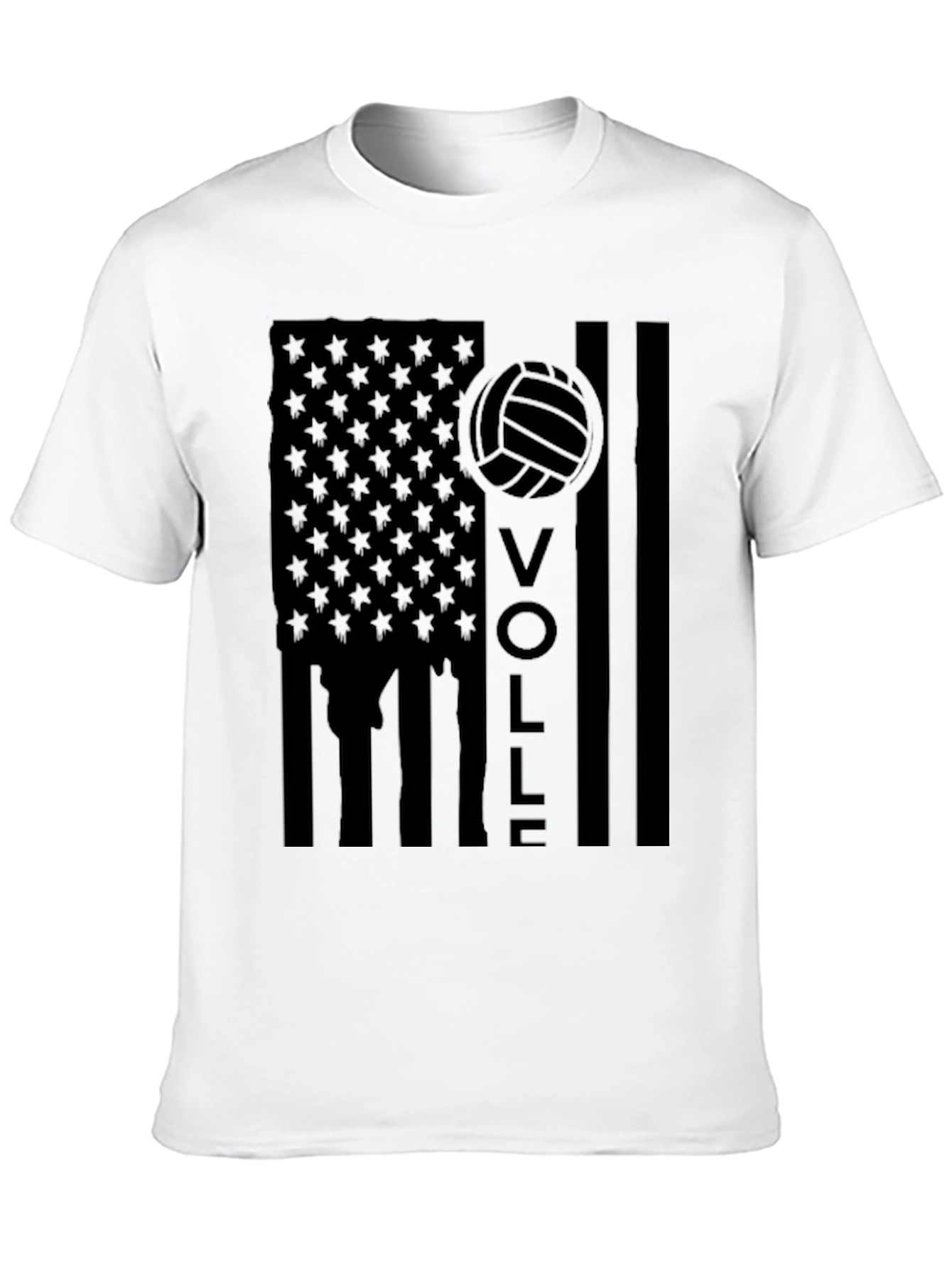 Volleyball American Flag T-Shirt