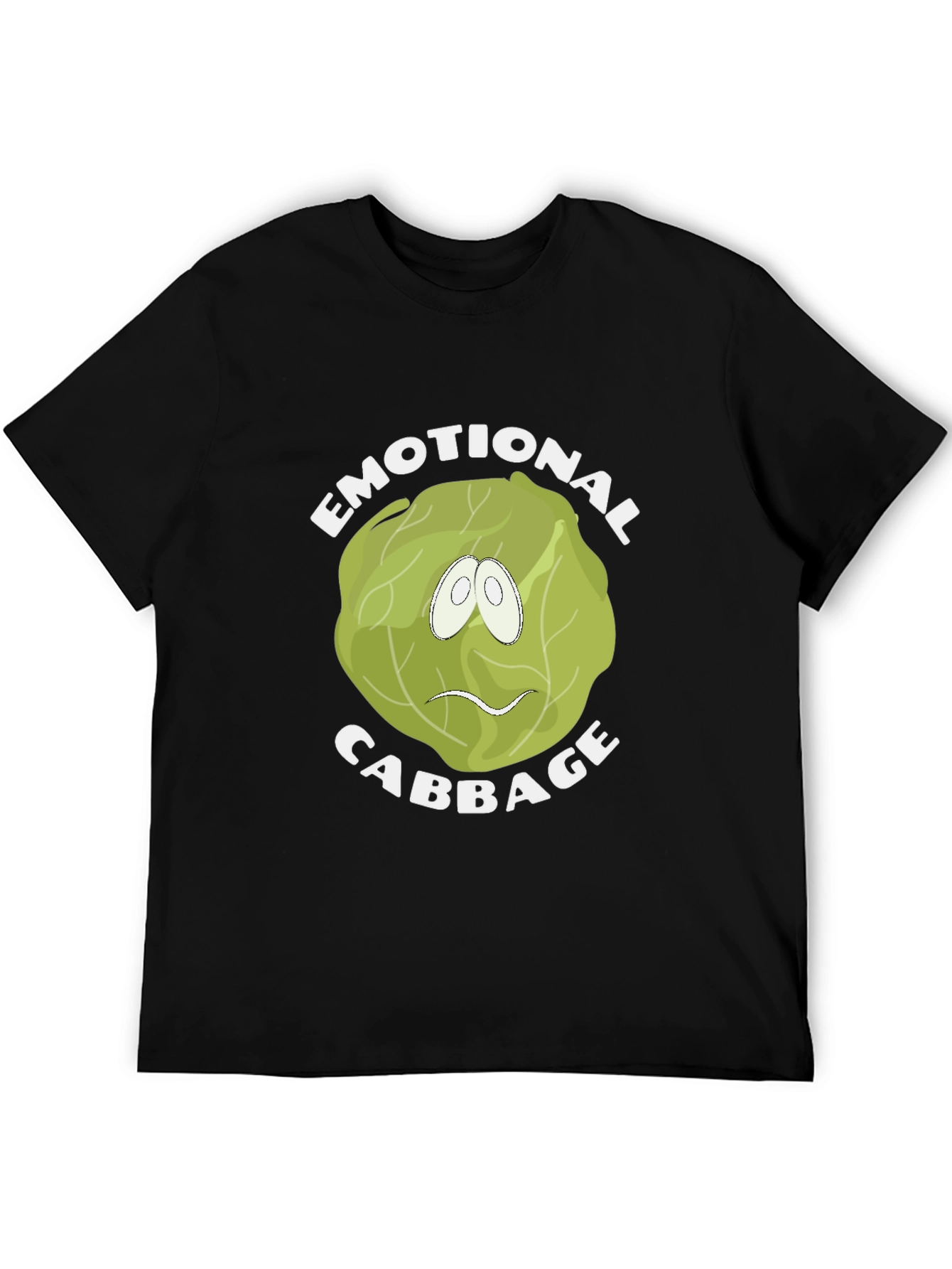 Emotional Cabbage Graphic Tee - Funny Food Pun Shirt