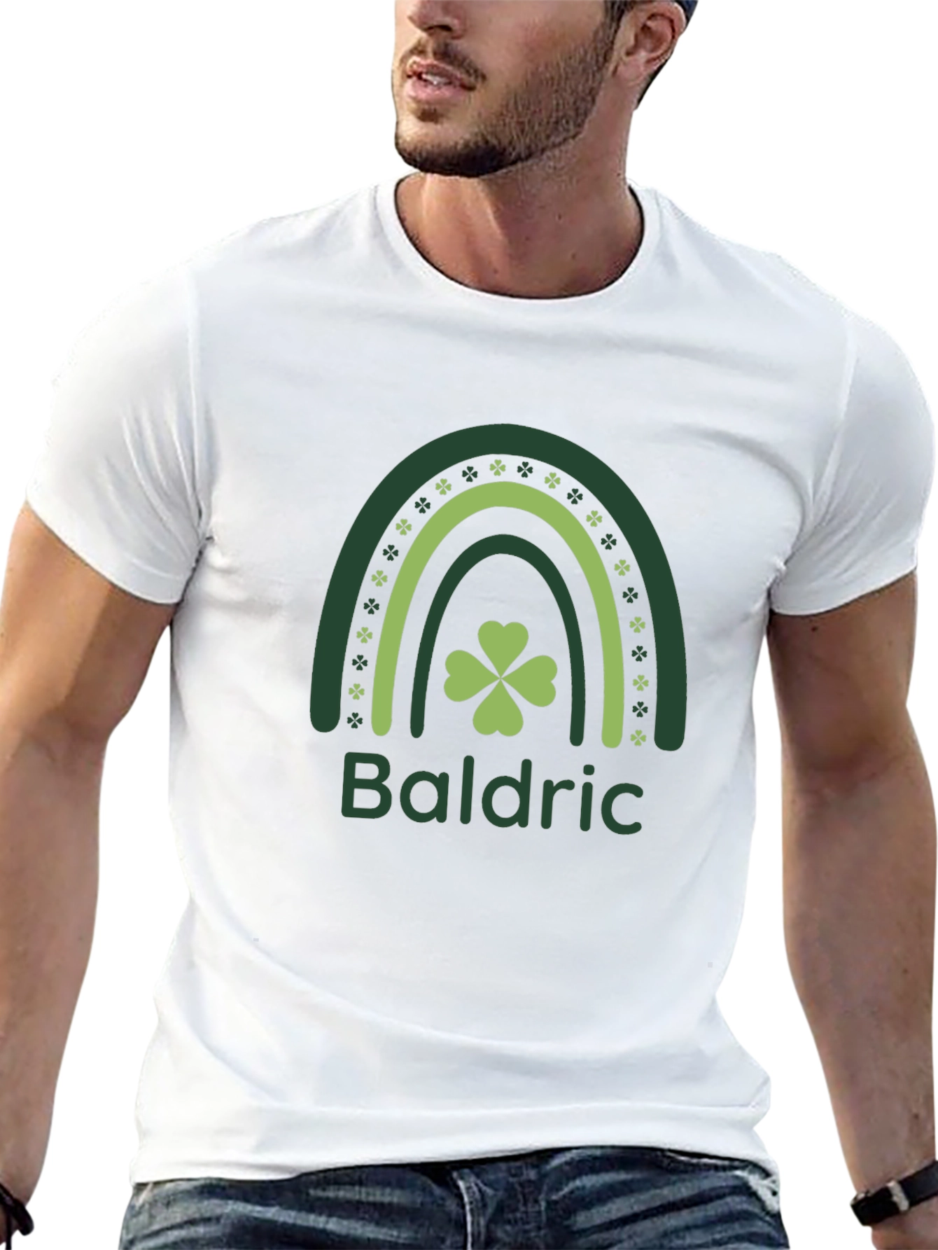 Baldric St. Patricks Day T-Shirt - Shamrock Rainbow