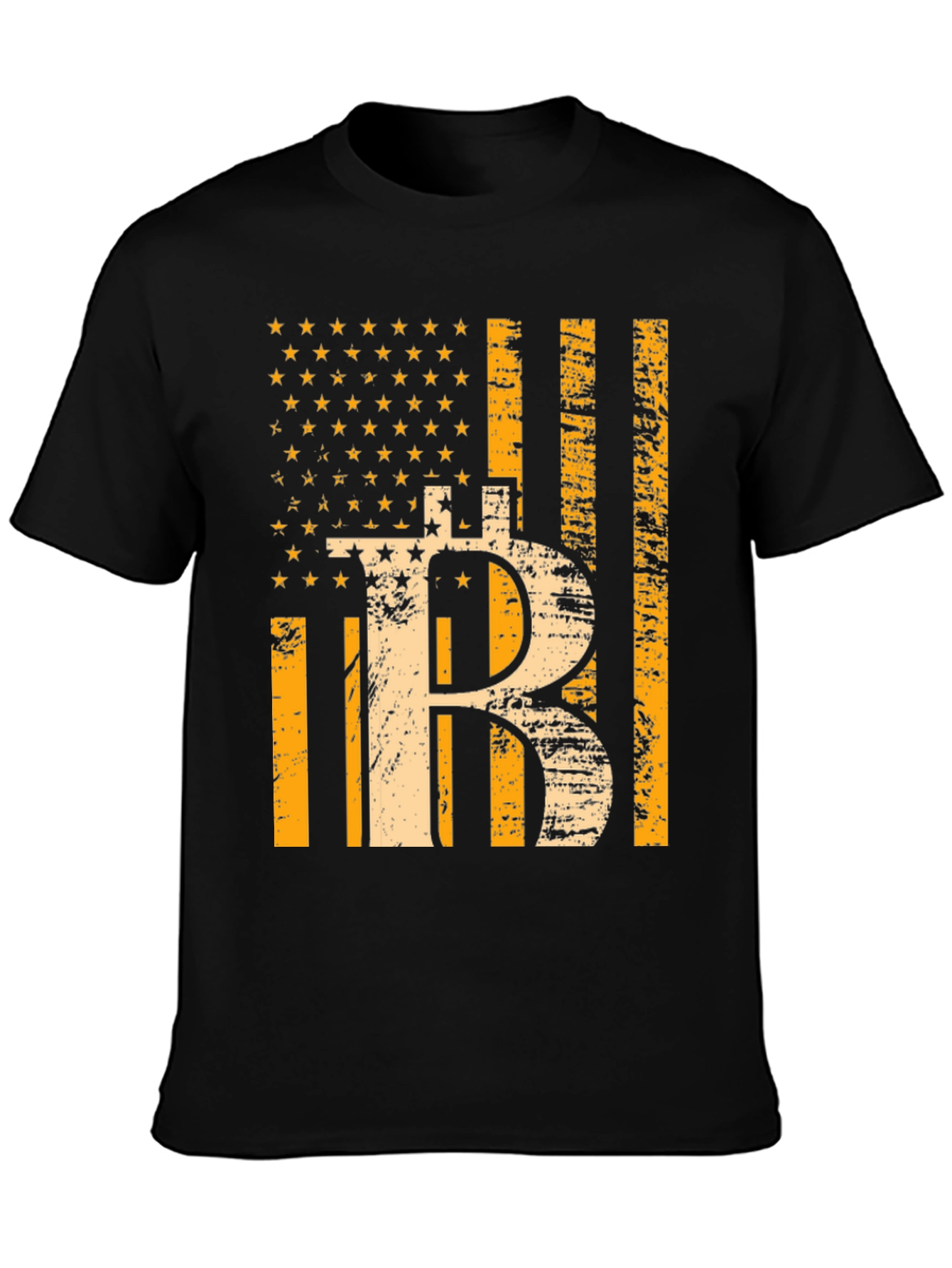 Bitcoin USA Flag Graphic Tee - Crypto T-Shirt