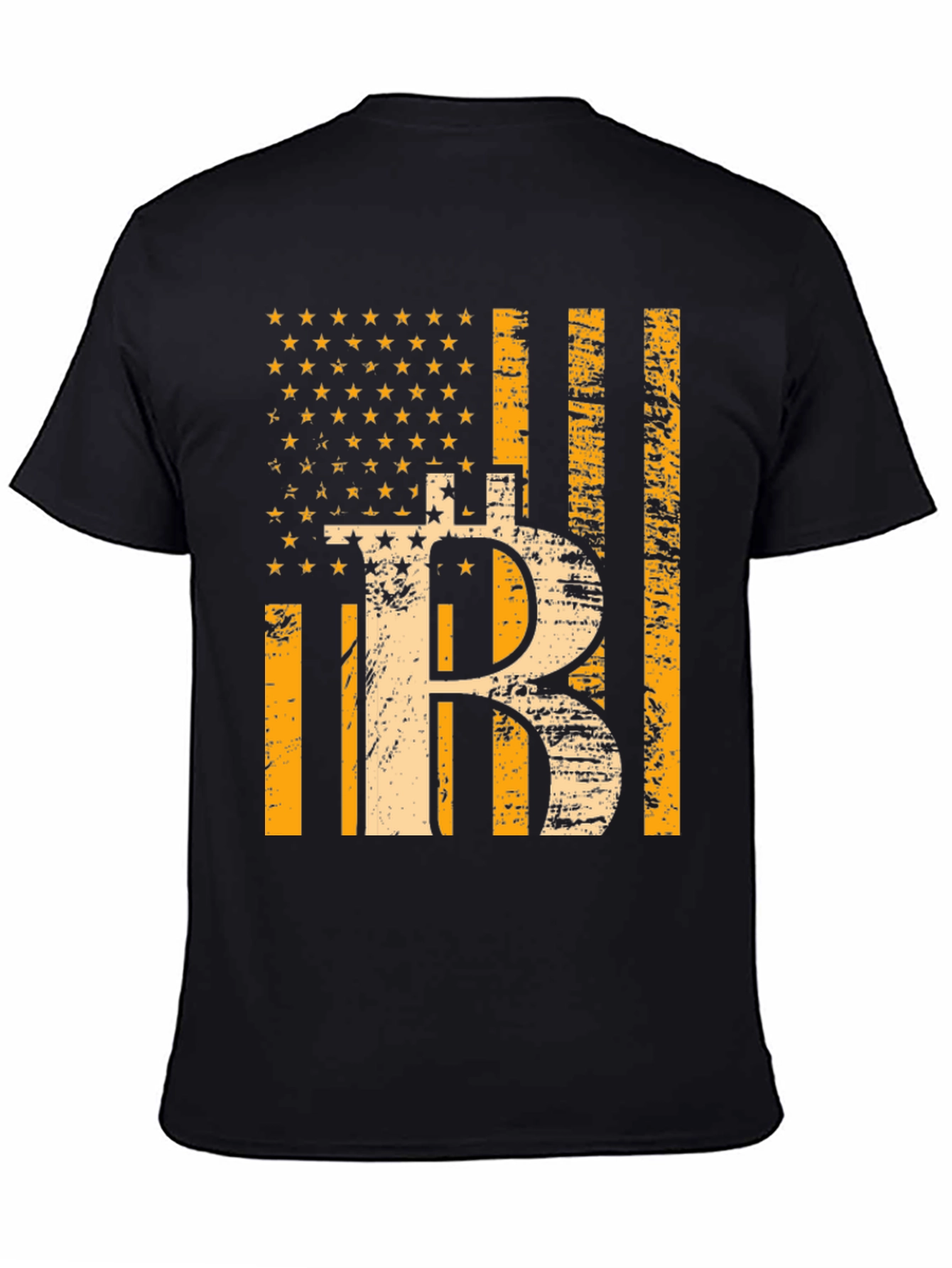 Bitcoin USA Flag Graphic Tee - Crypto T-Shirt