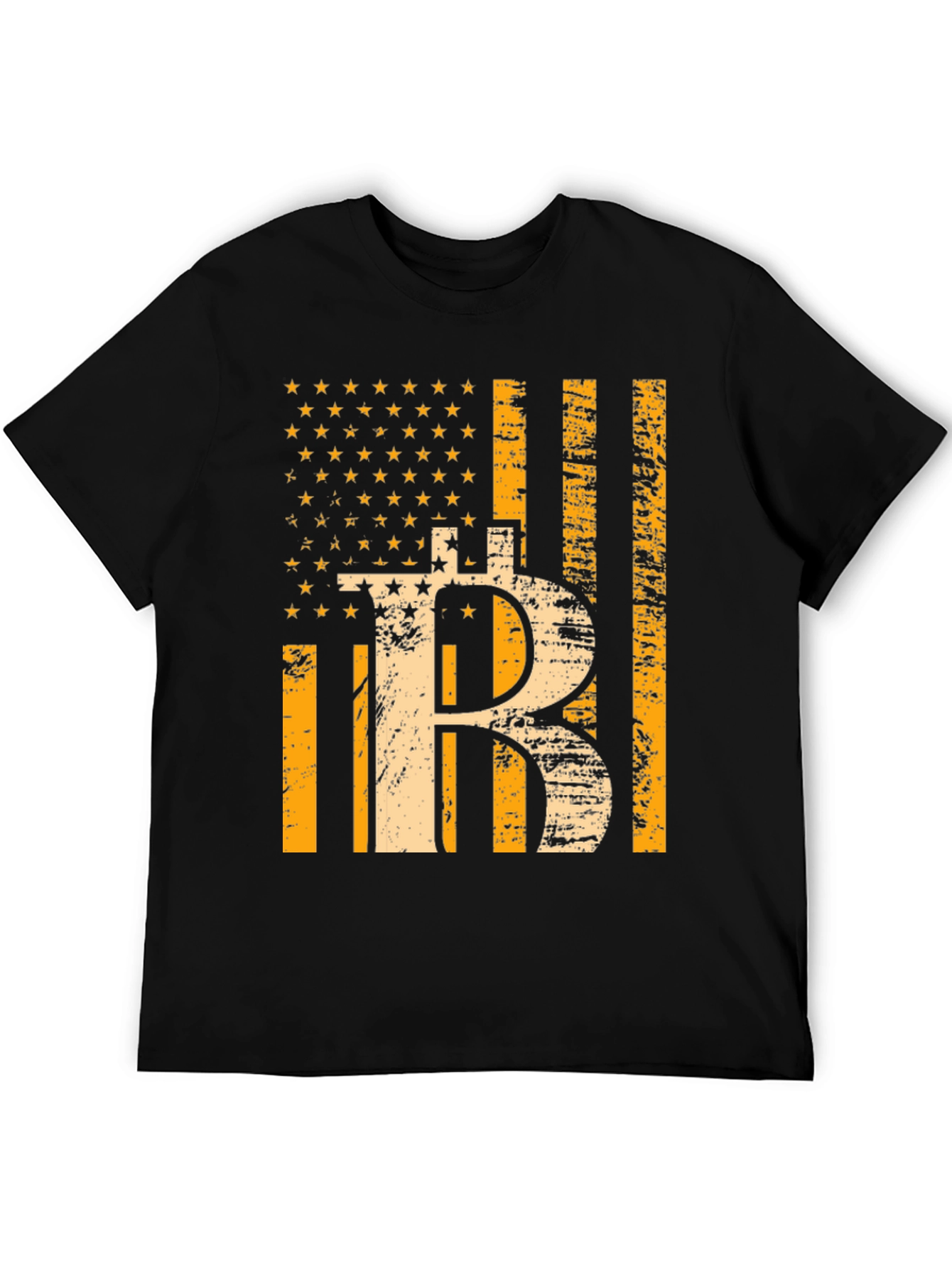 Bitcoin USA Flag Graphic Tee - Crypto T-Shirt