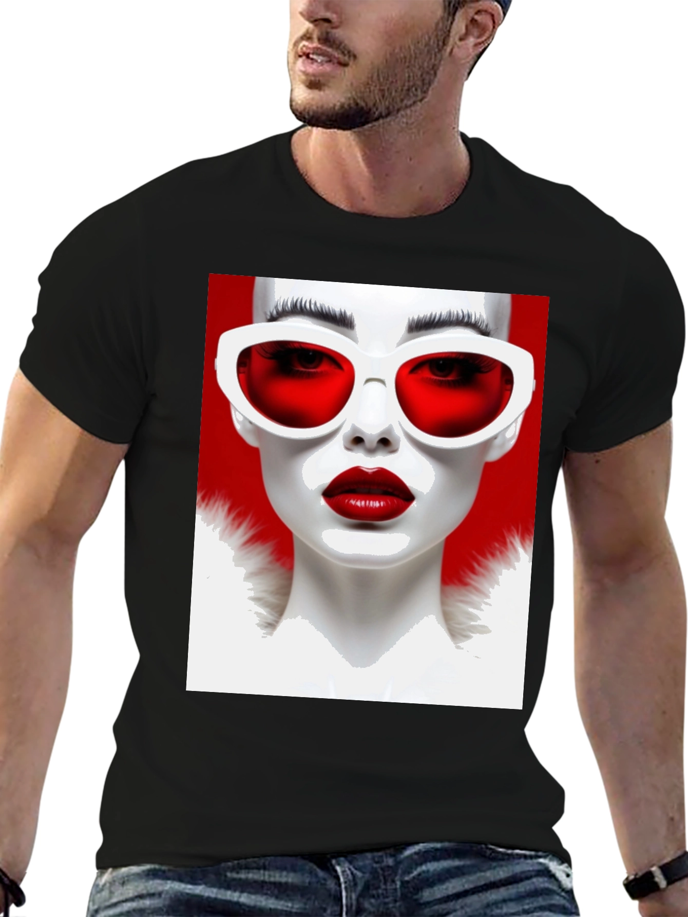 Bold Graphic Tee - Retro Sunglasses Design