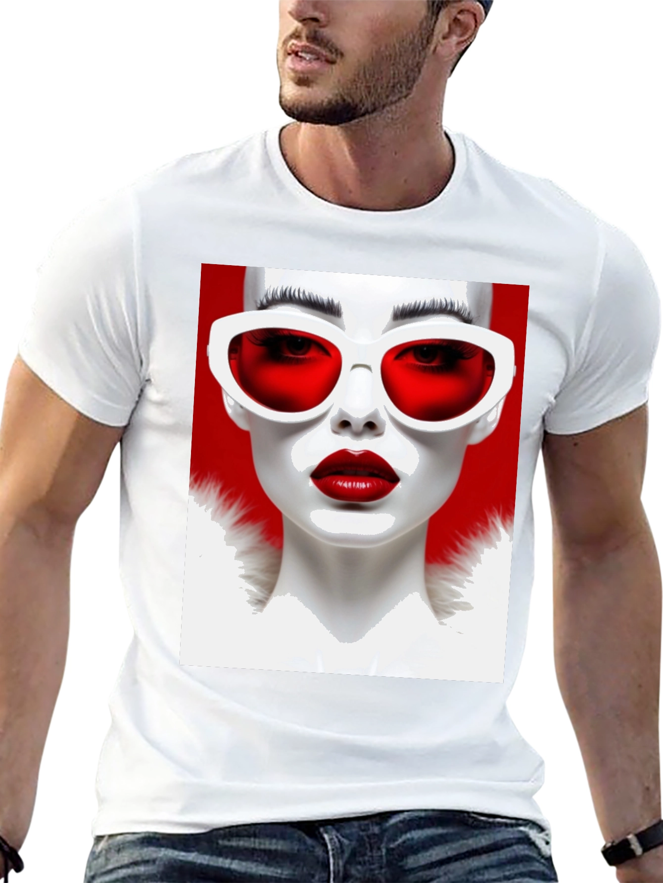 Bold Graphic Tee - Retro Sunglasses Design