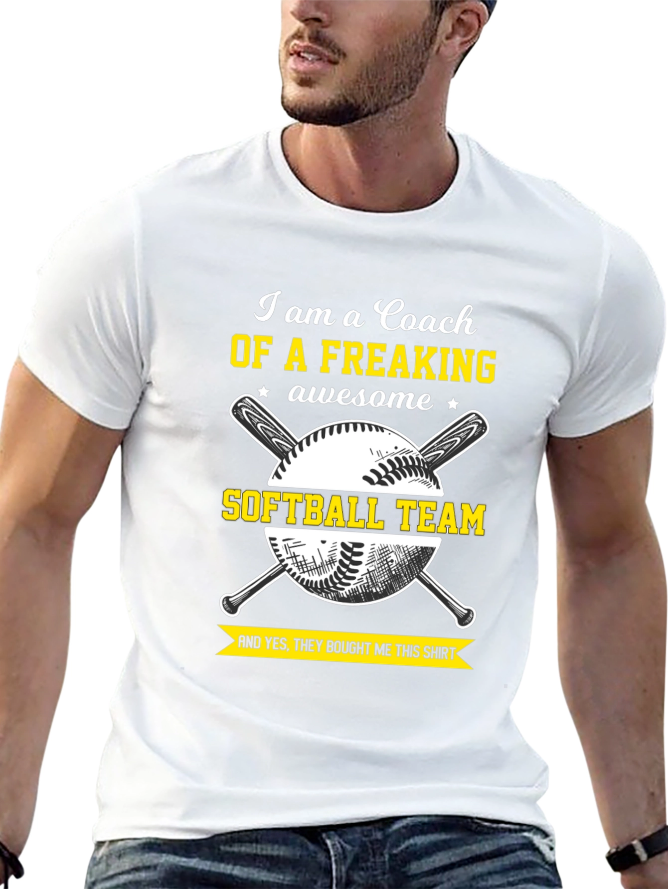 Awesome Coach Softball Team T-Shirt