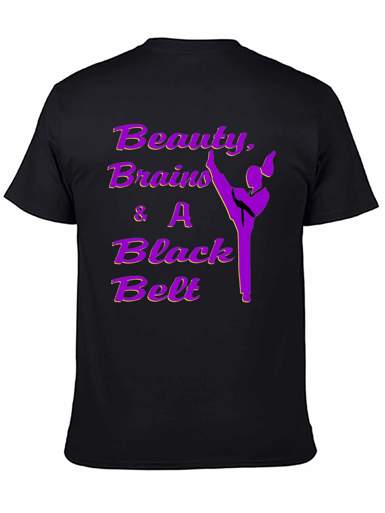 Beauty Brains Black Belt T-Shirt