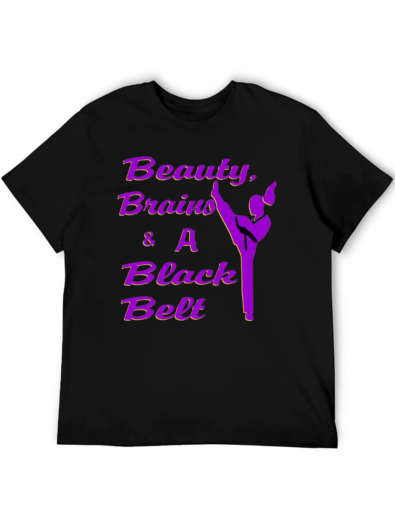 Beauty Brains Black Belt T-Shirt