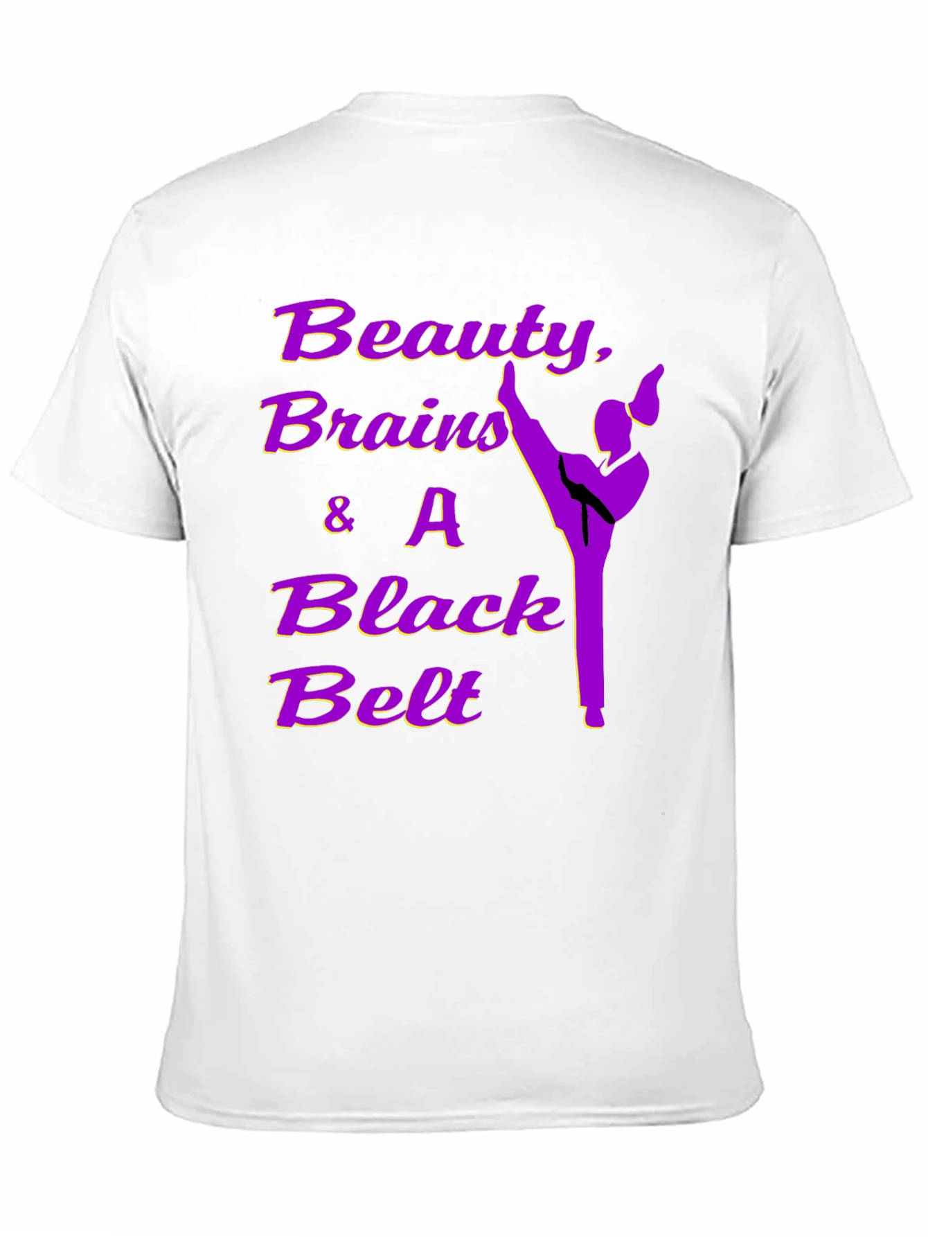 Beauty Brains Black Belt T-Shirt