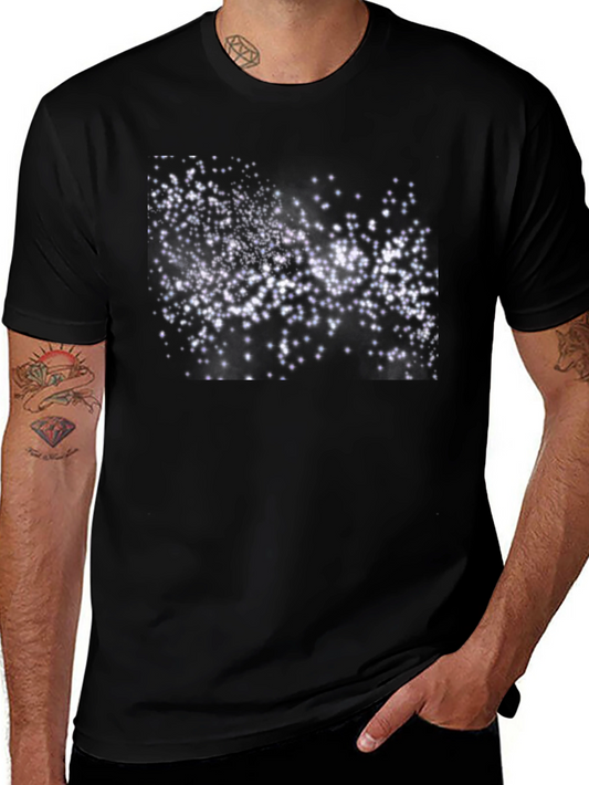 Starry Night Graphic Tee - Black Cotton Comfort