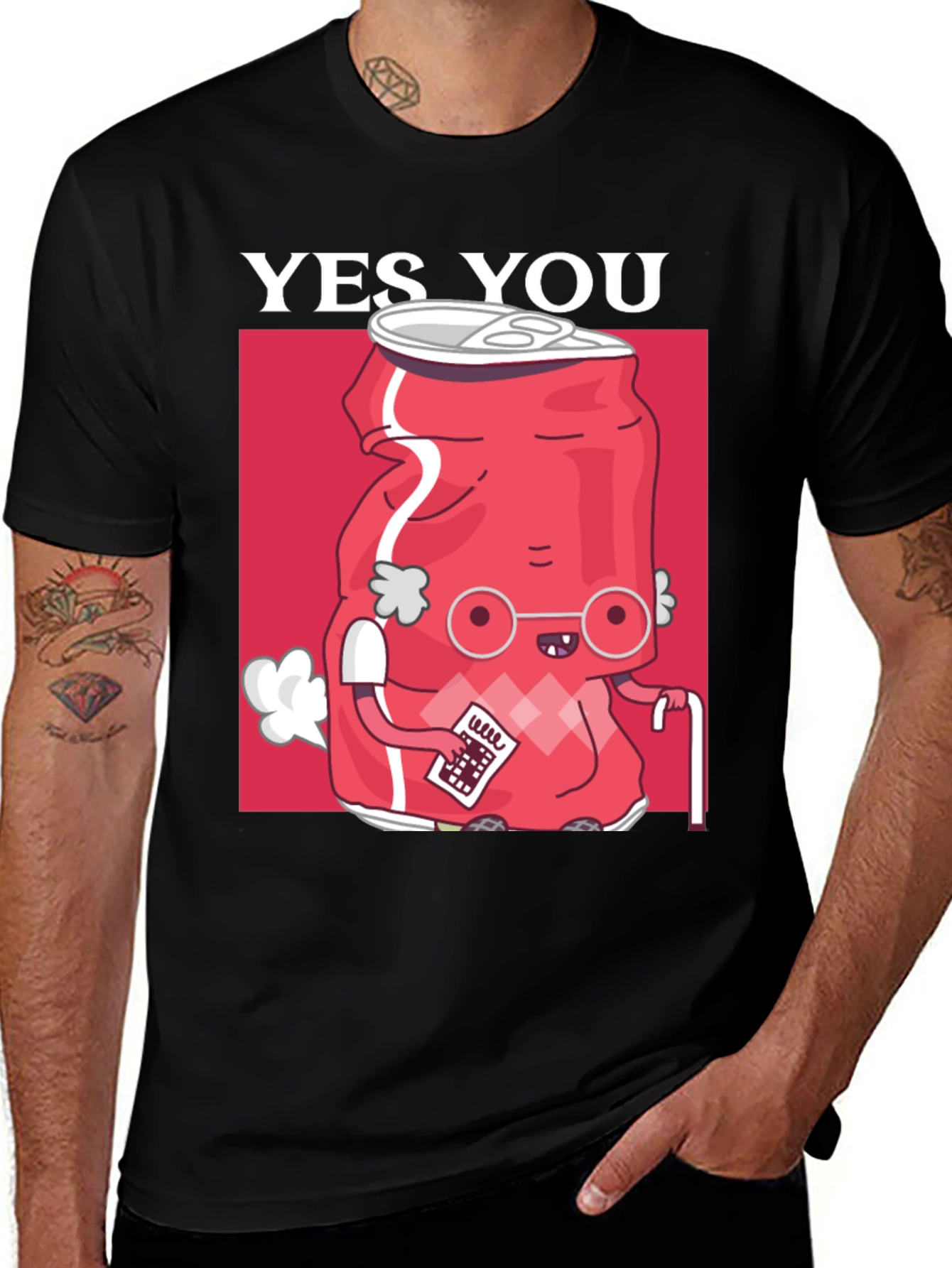 Yes You Soda Can Funny Graphic T-Shirt