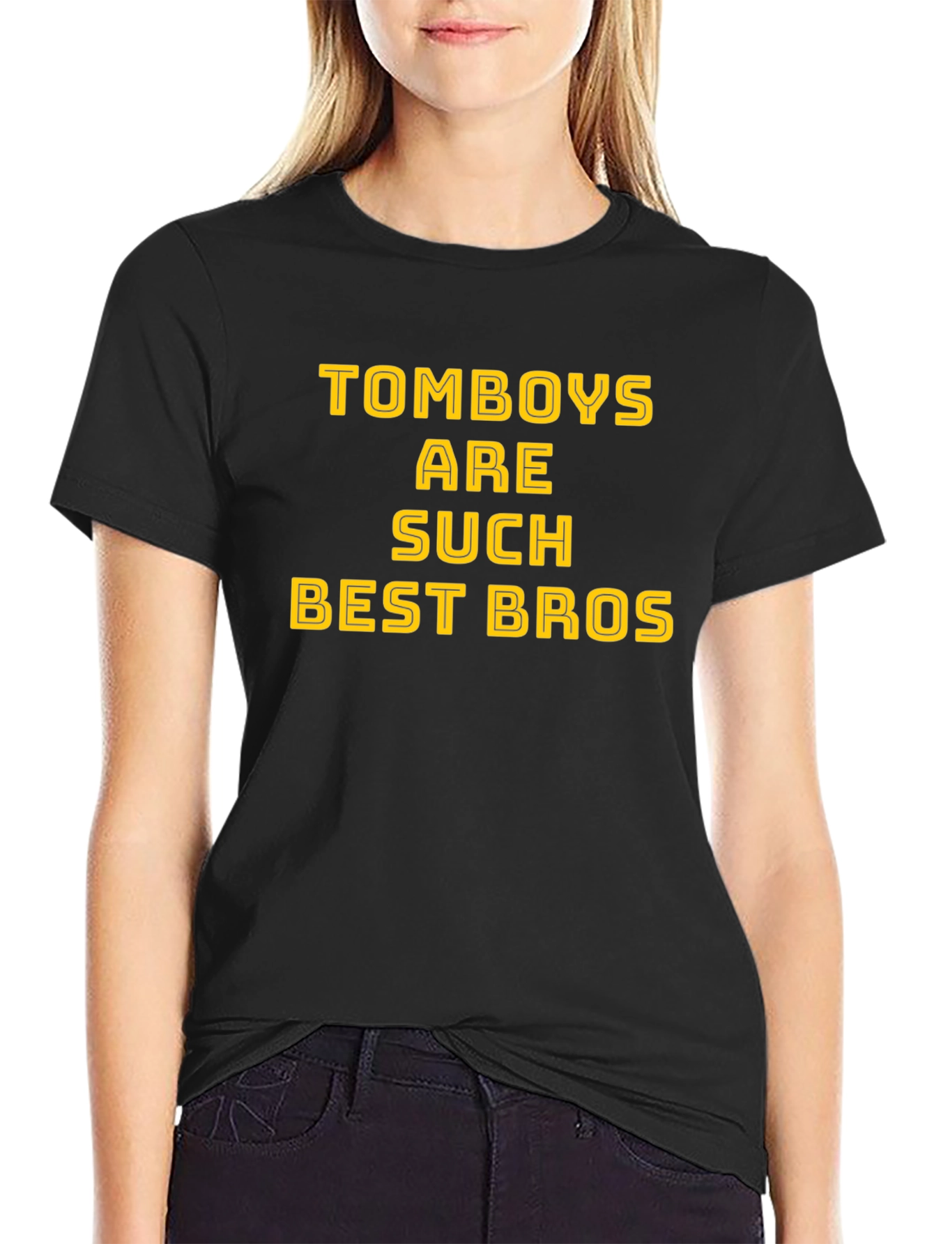 Tomboy Best Bros Graphic Tee - Black