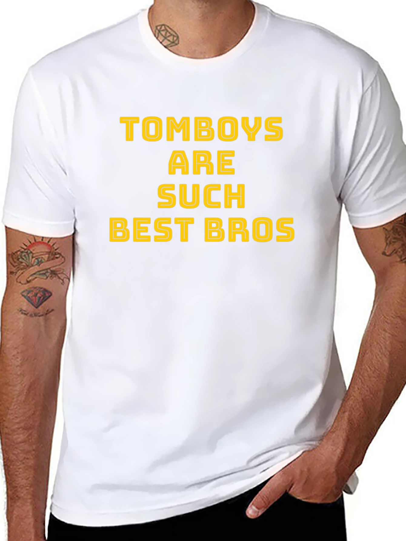 Tomboy Best Bros Graphic Tee - Black