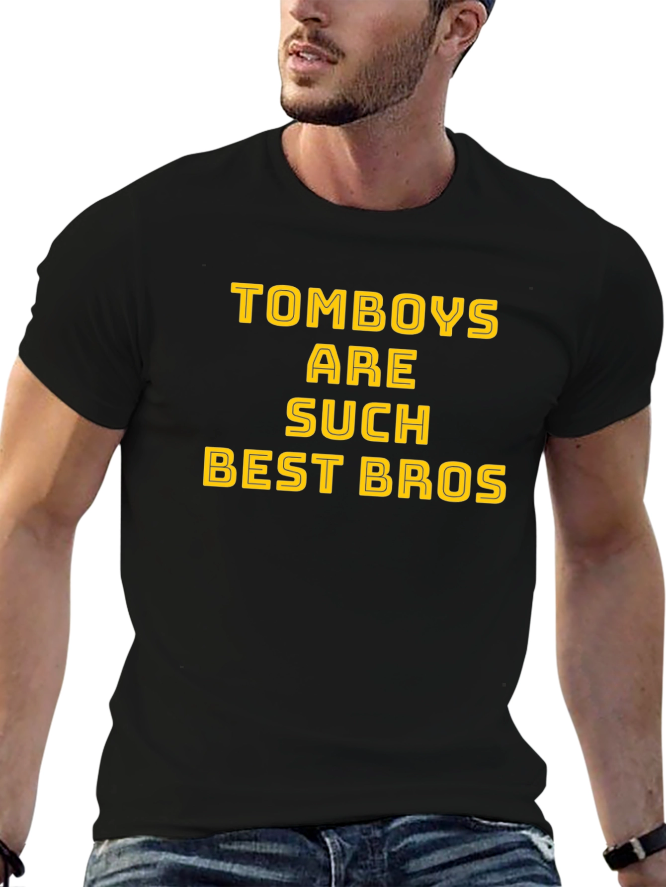 Tomboy Best Bros Graphic Tee - Black