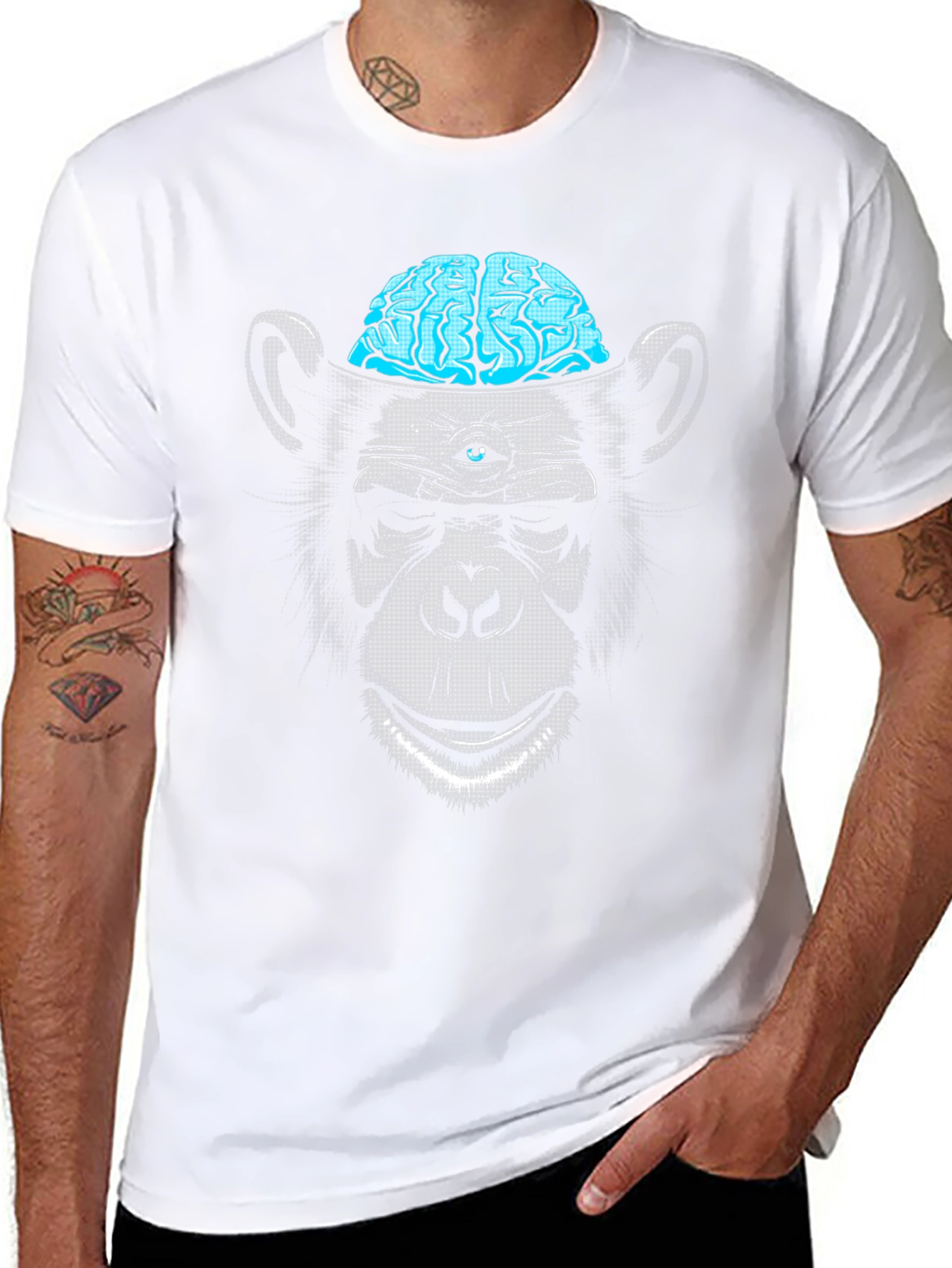 Brainy Ape Graphic Tee - Unique Design