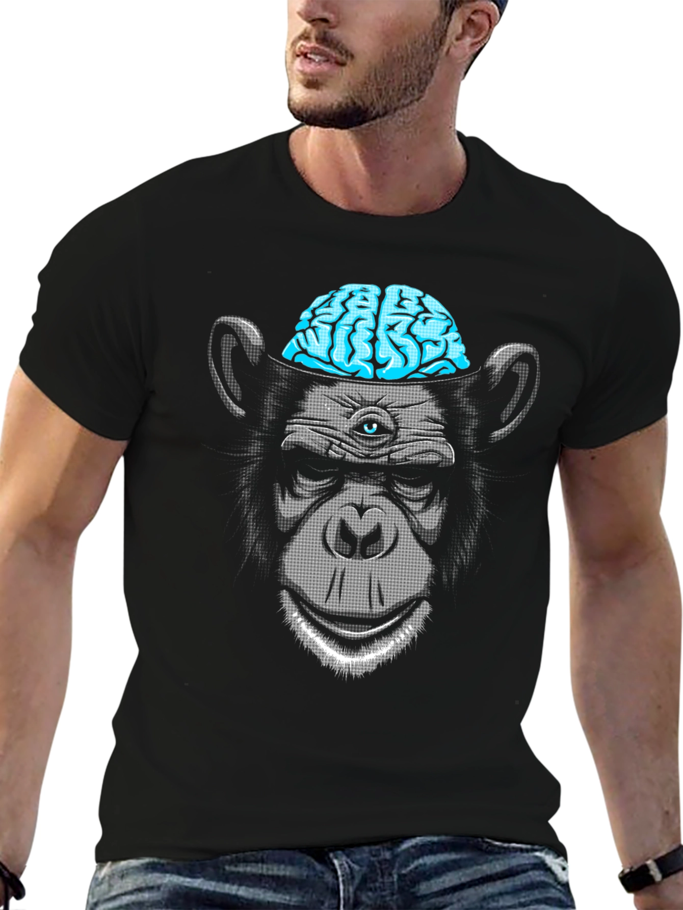 Brainy Ape Graphic Tee - Unique Design