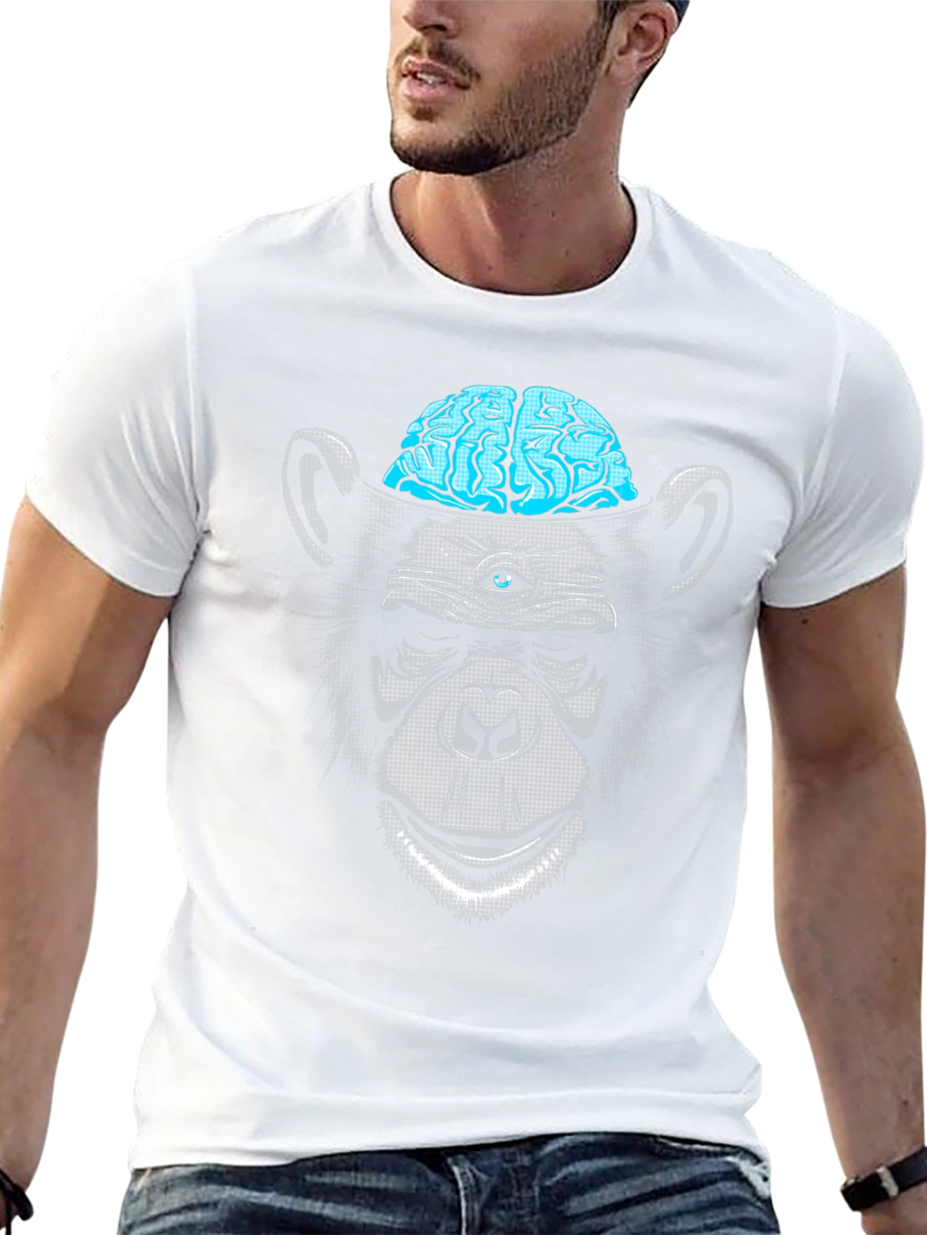 Brainy Ape Graphic Tee - Unique Design