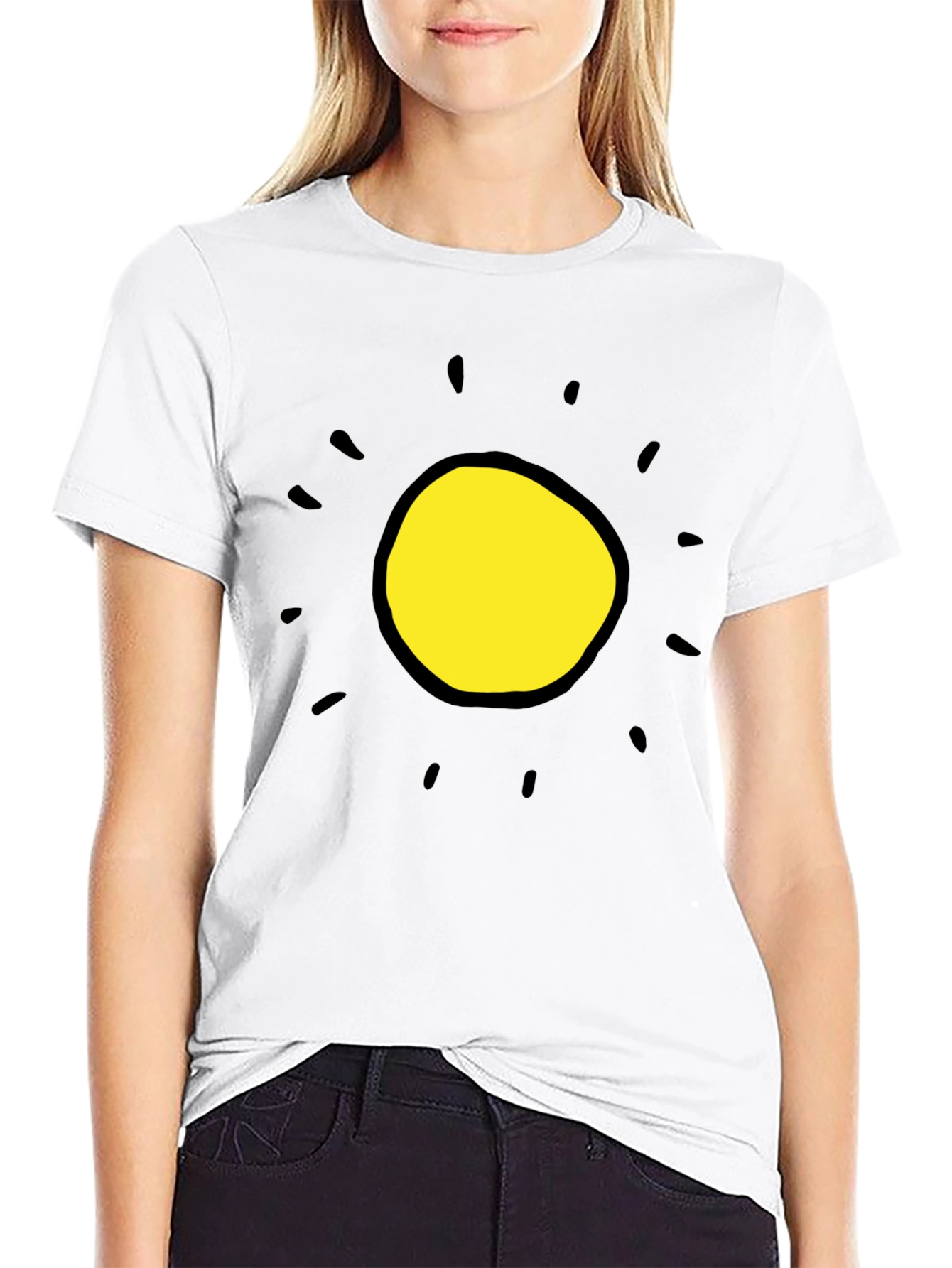 Sunshine Graphic Tee - Black Cotton Blend