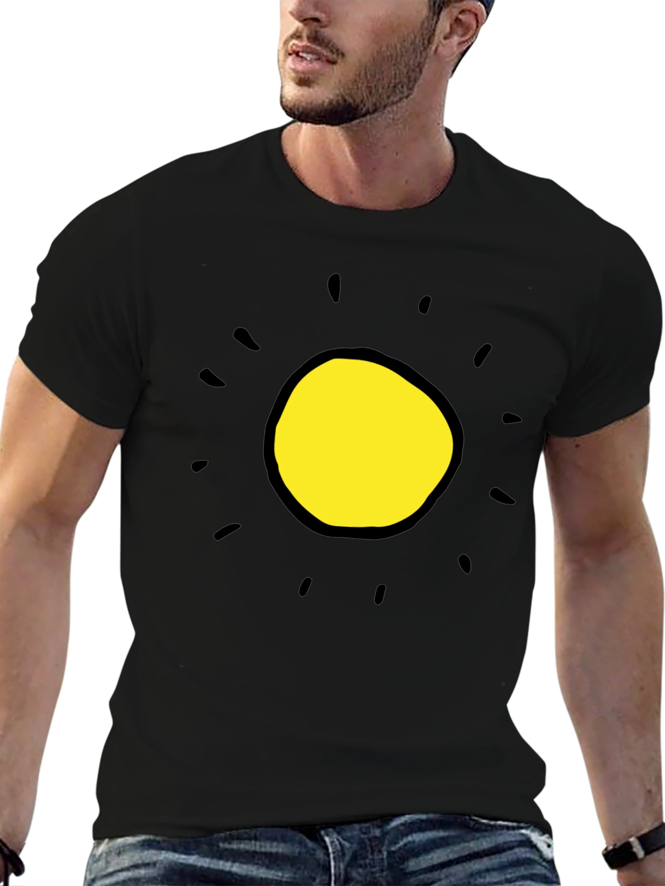 Sunshine Graphic Tee - Black Cotton Blend