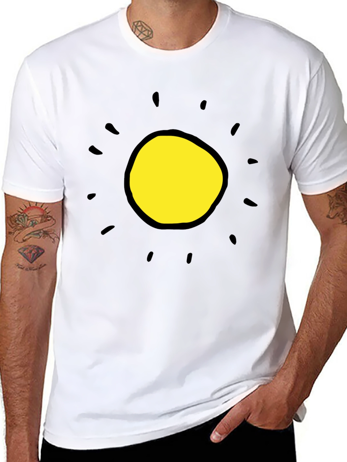 Sunshine Graphic Tee - Black Cotton Blend