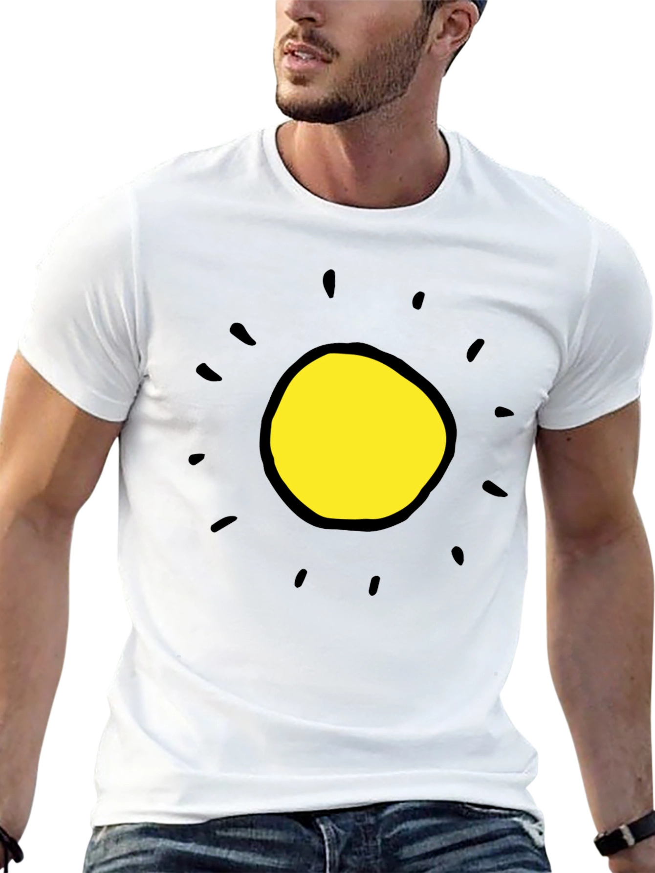 Sunshine Graphic Tee - Black Cotton Blend