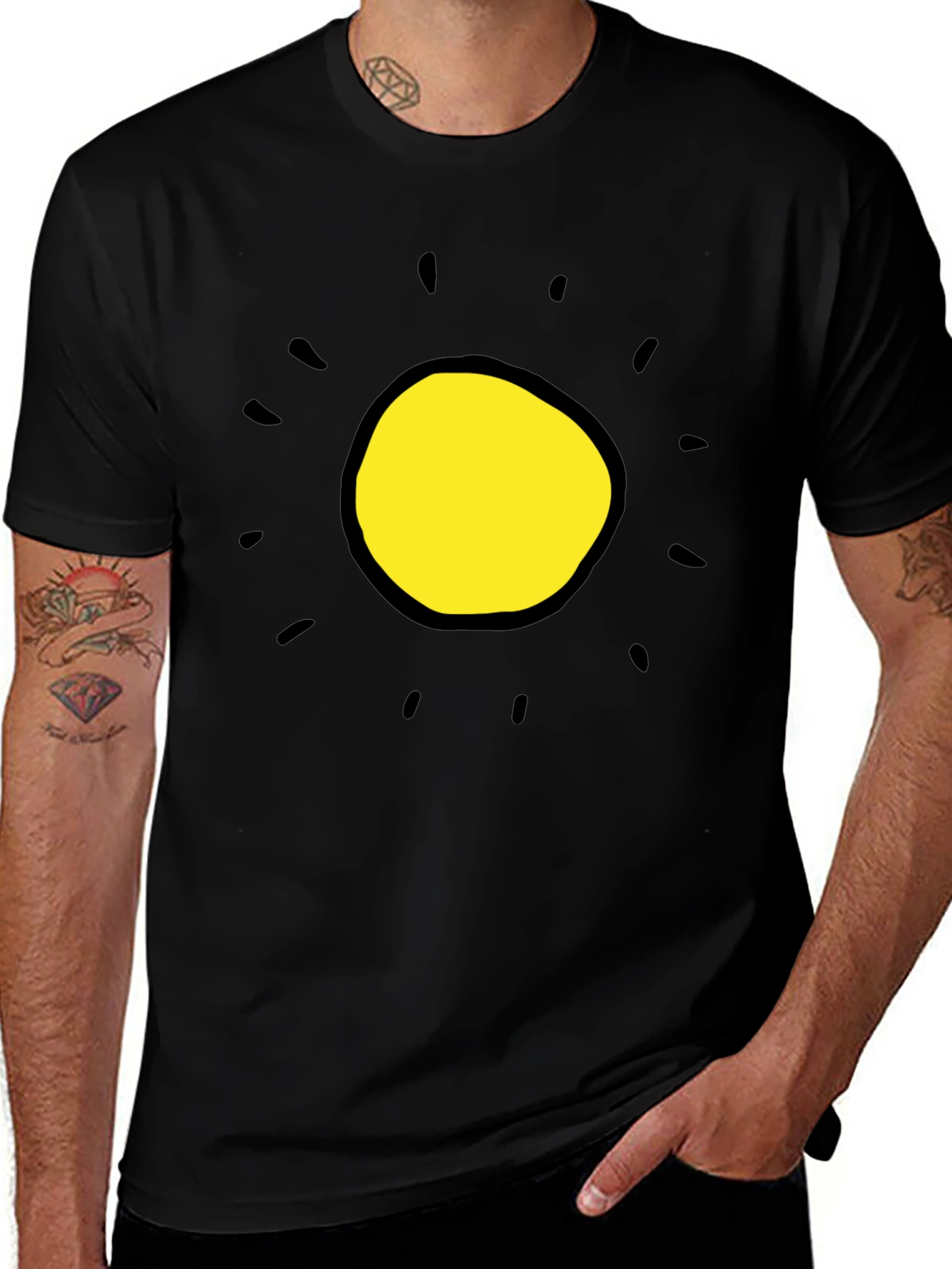 Sunshine Graphic Tee - Black Cotton Blend