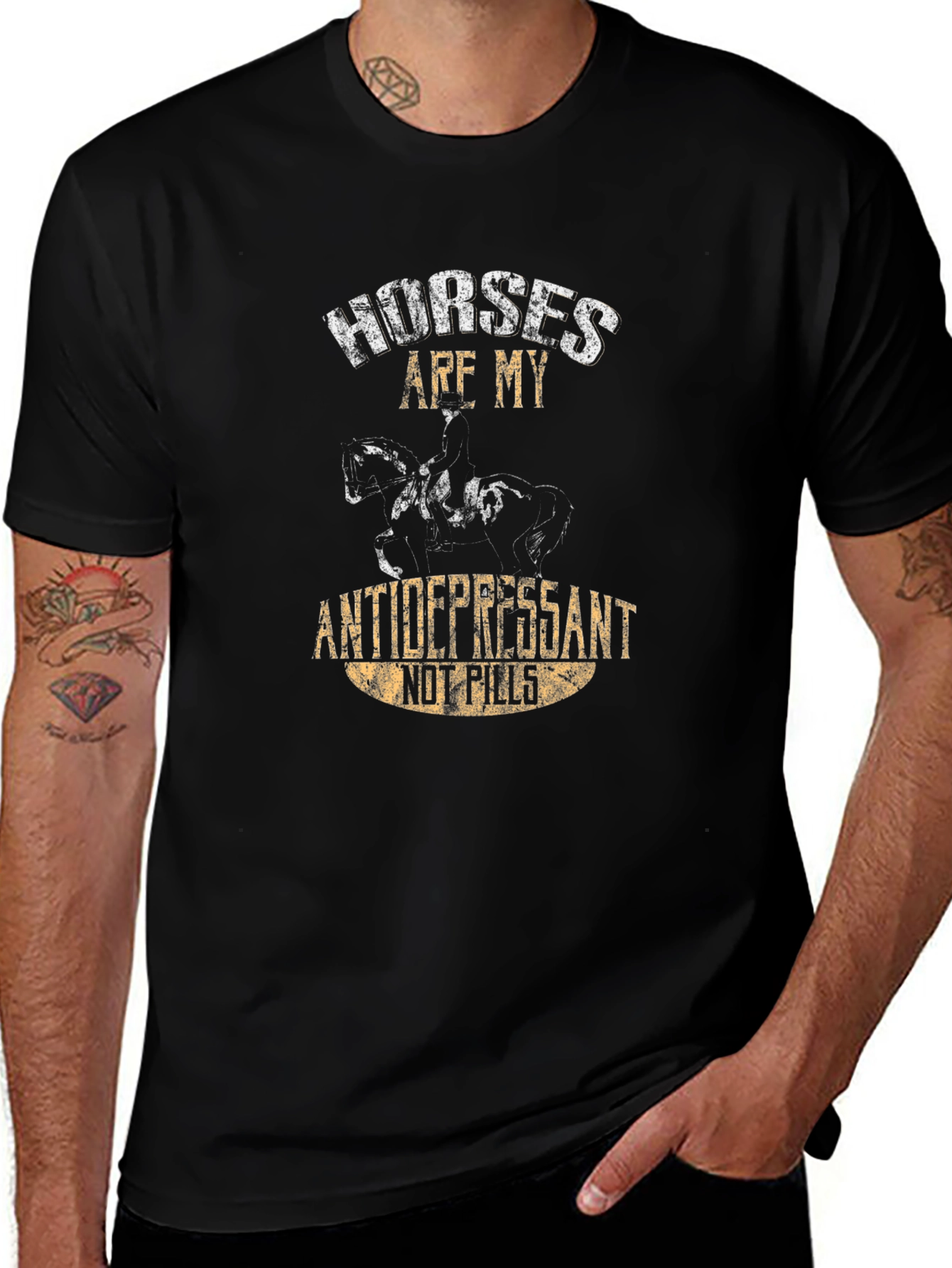 Horses Are My Antidepressant Graphic T-Shirt
