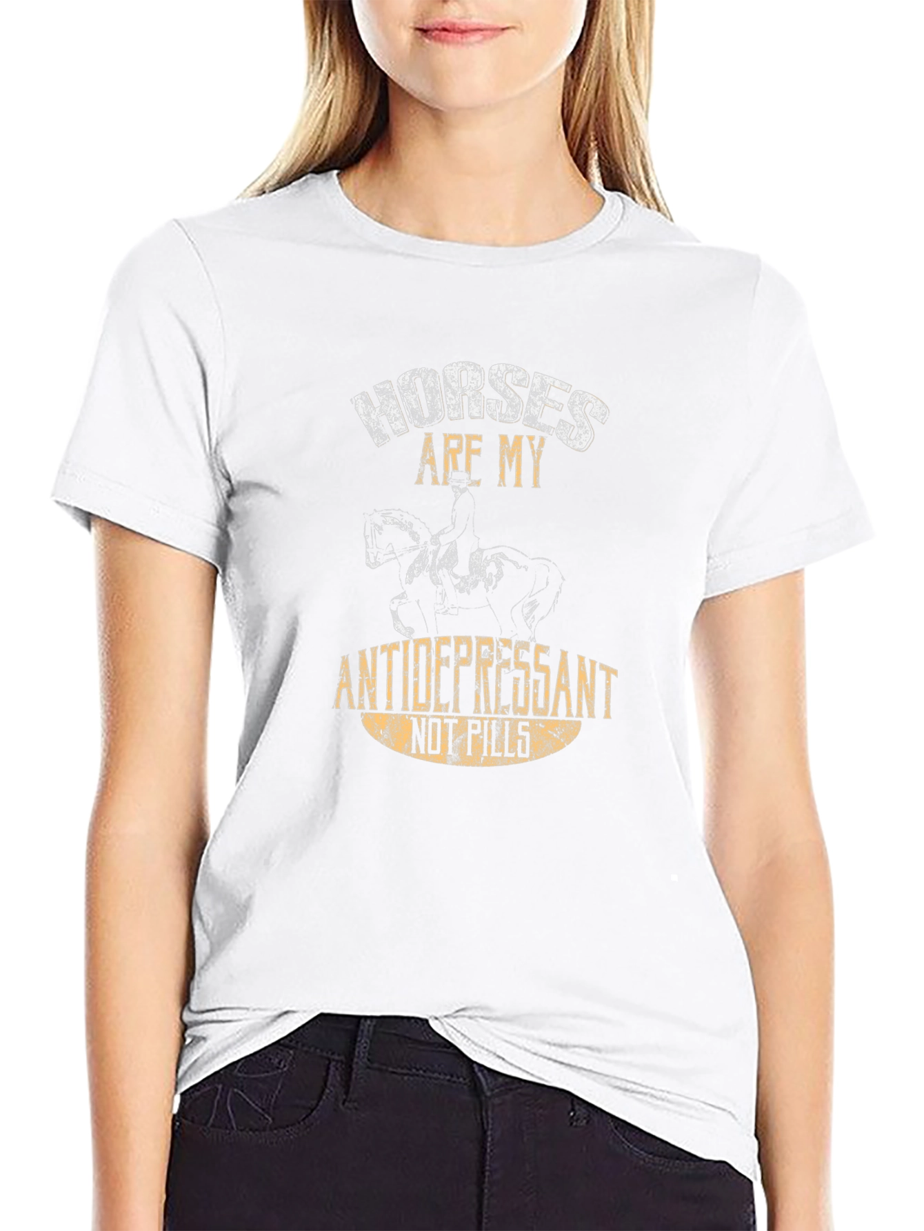 Horses Are My Antidepressant Graphic T-Shirt