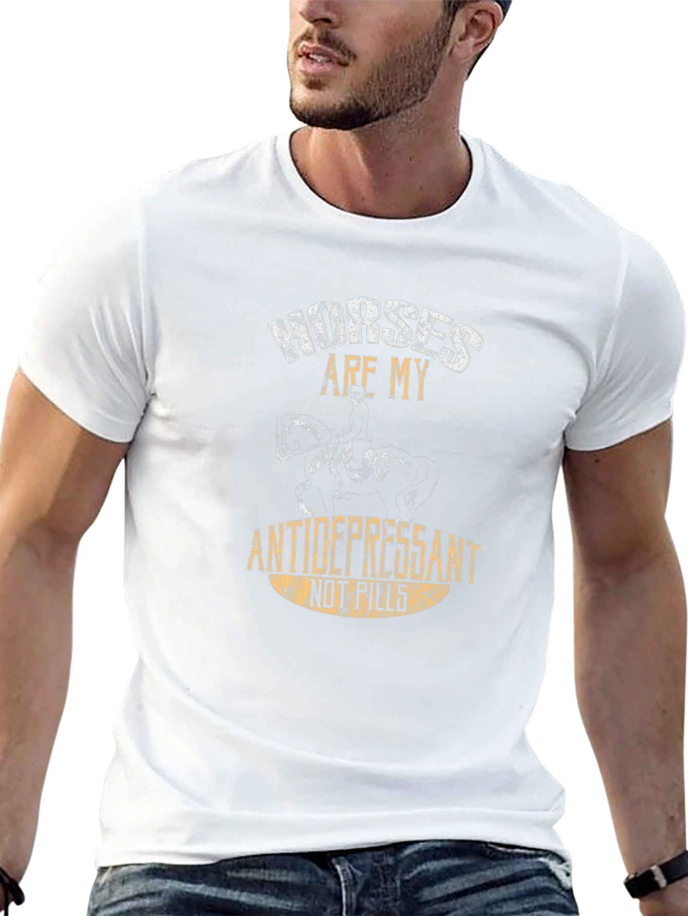 Horses Are My Antidepressant Graphic T-Shirt