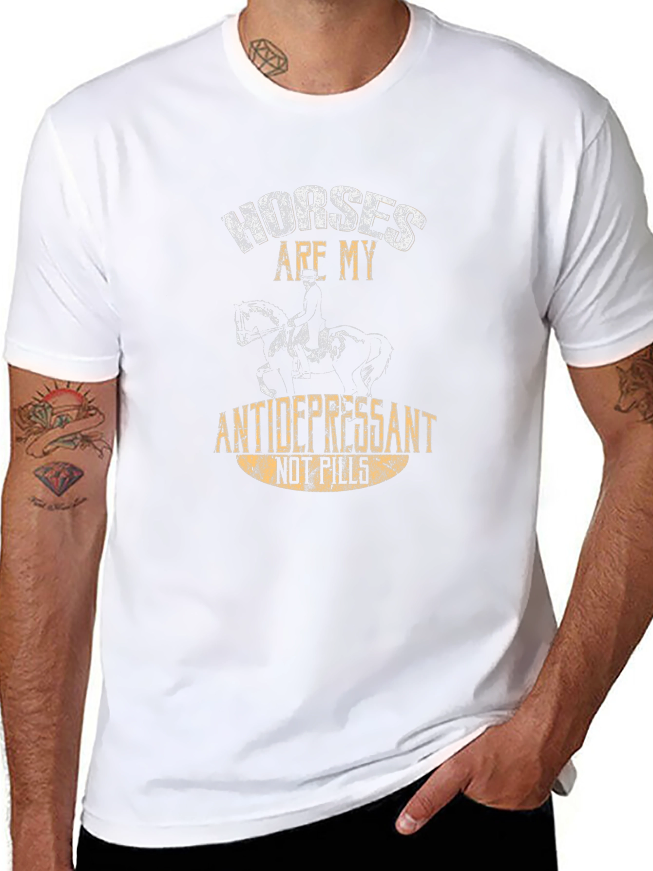 Horses Are My Antidepressant Graphic T-Shirt
