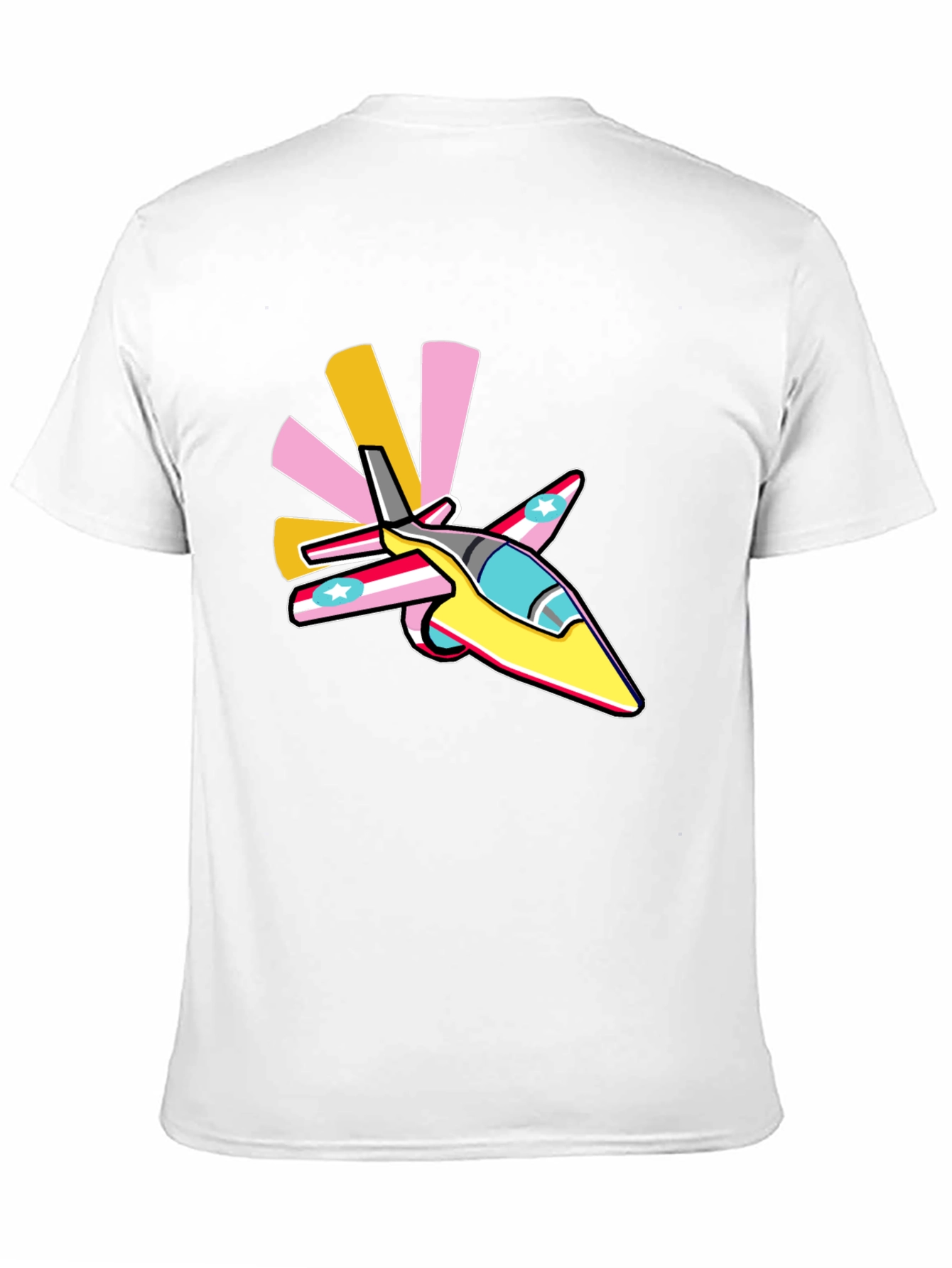 Cartoon Jet Graphic Tee - Stylish & Fun!