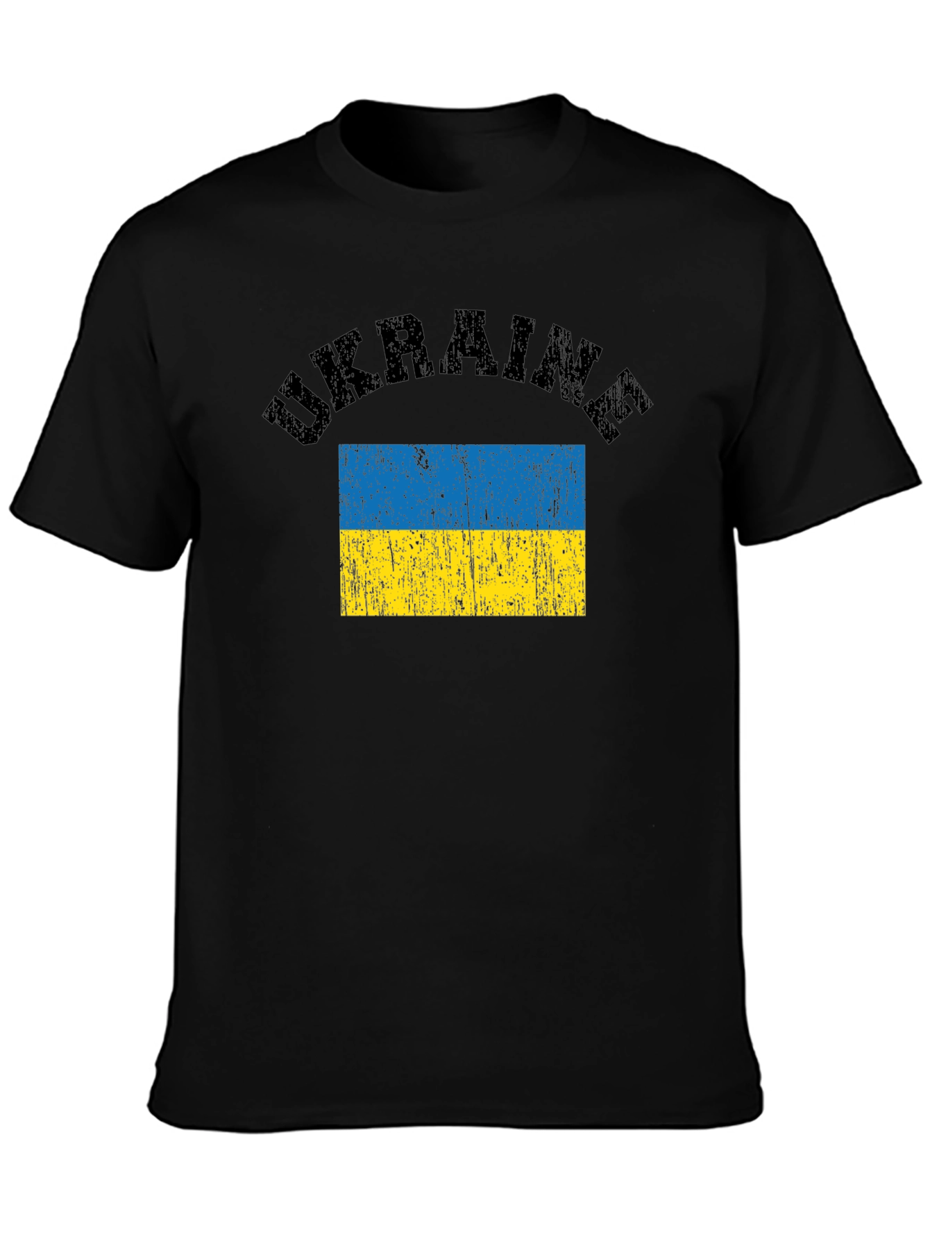 Ukraine Flag T-Shirt - Black Graphic Tee