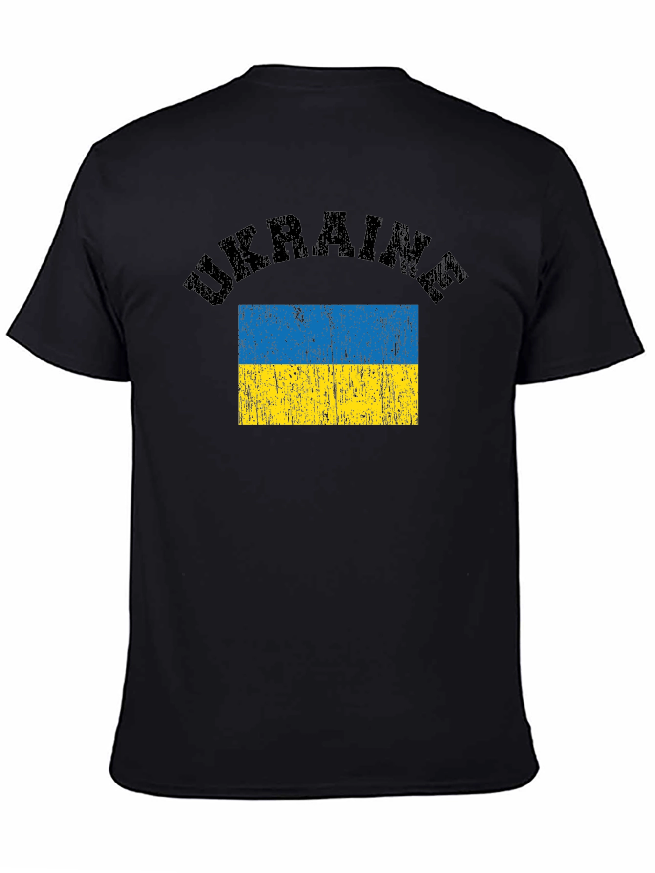 Ukraine Flag T-Shirt - Black Graphic Tee
