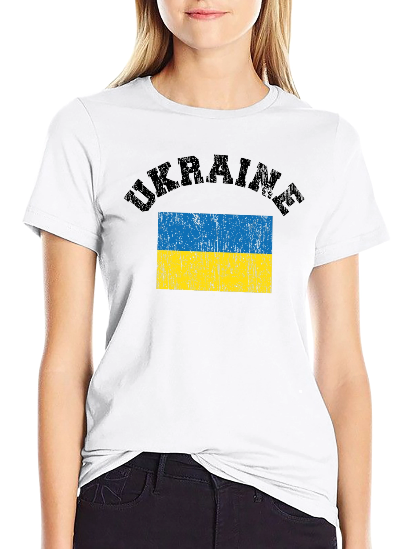 Ukraine Flag T-Shirt - Black Graphic Tee
