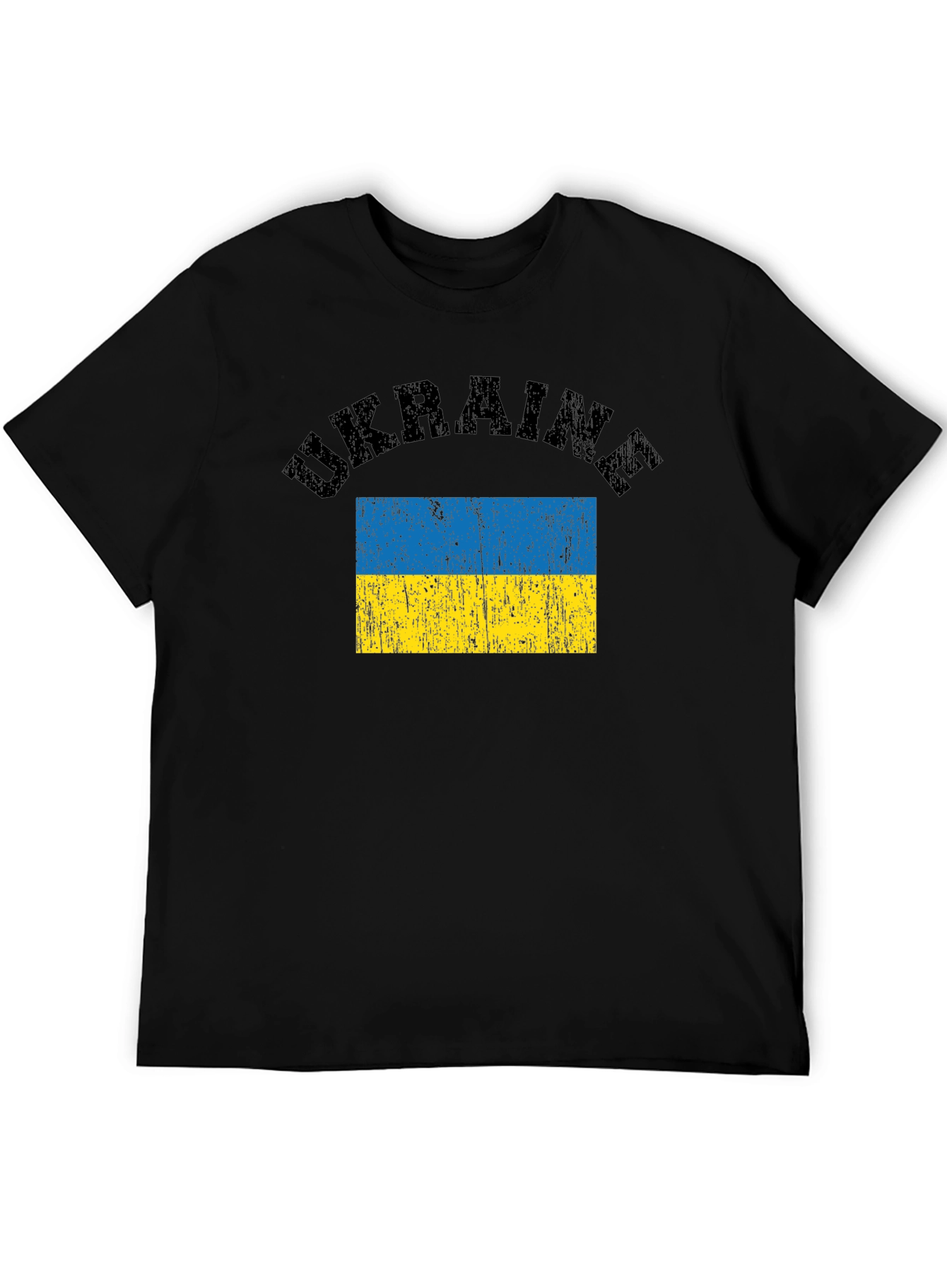Ukraine Flag T-Shirt - Black Graphic Tee